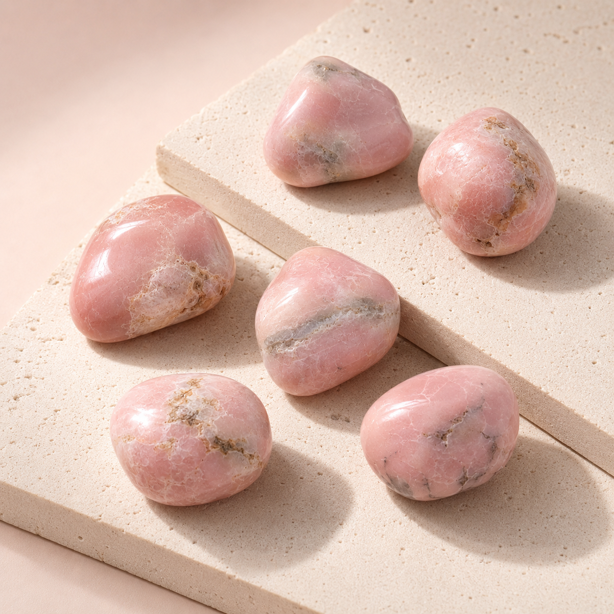 Pink Opal Tumbled Crystals (Mastering Fear and Wisdom) DestGlow