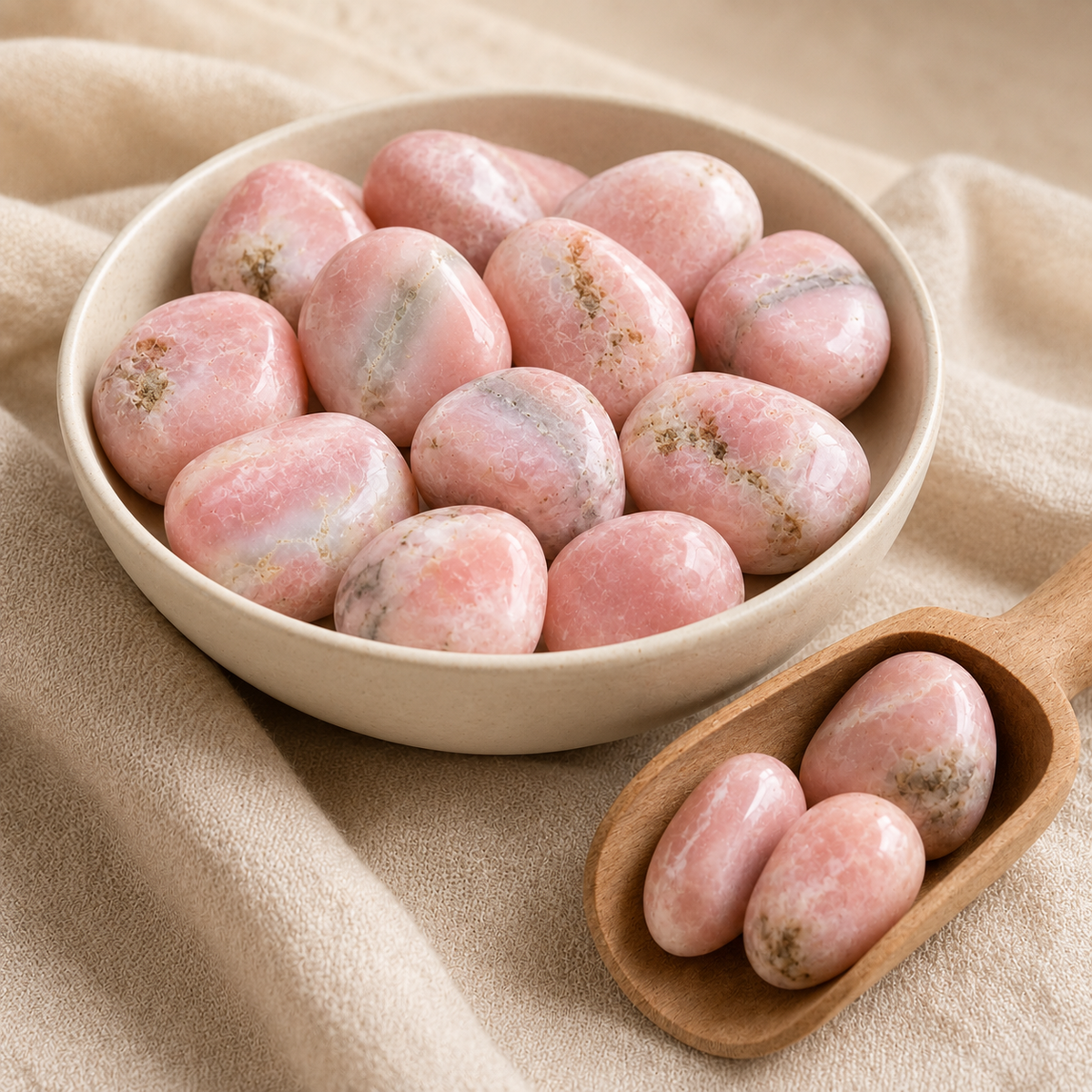 Pink Opal Tumbled Crystals (Mastering Fear and Wisdom) DestGlow