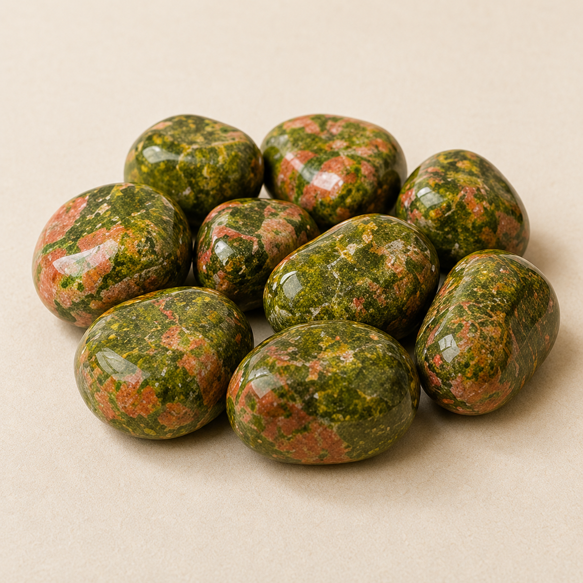 Unakite Tumbled Crystals (Self Discovery and Wisdom ) DestGlow