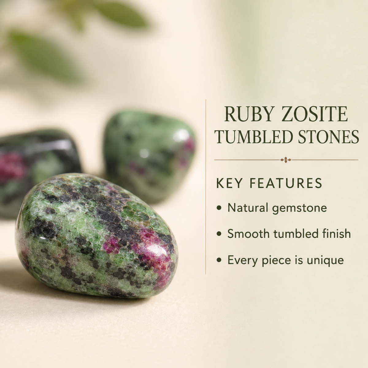 Ruby Zosite Tumbled Crystals(Confidence and Courage ) DestGlow