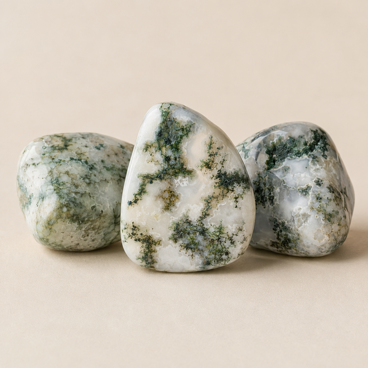 Tree Agate Tumbled Crystals (Knowledge and Trust) DestGlow