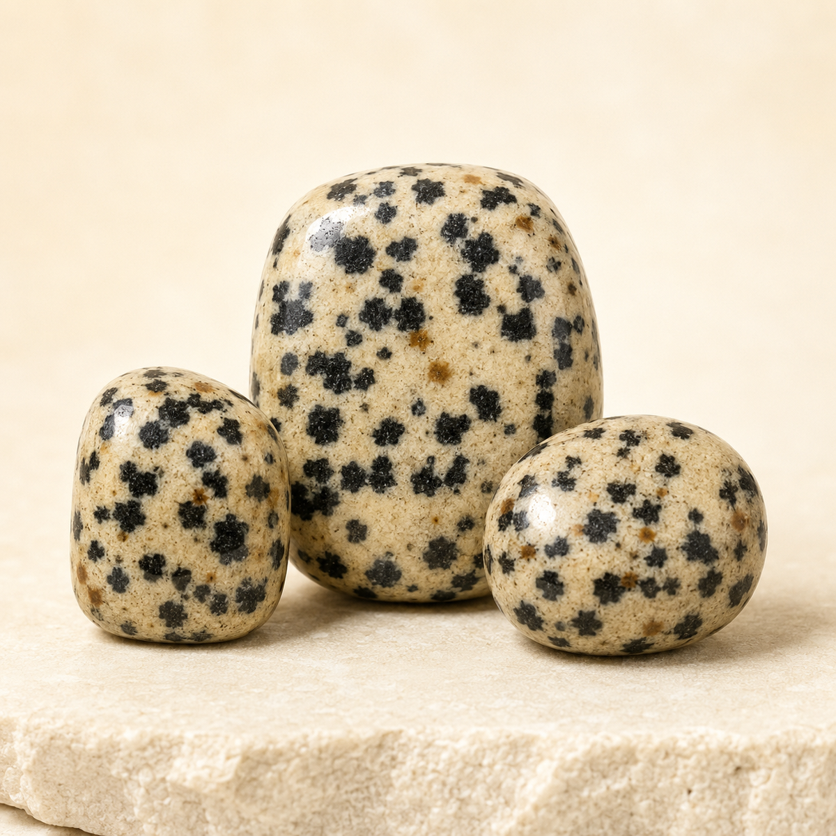 Dalmatian Jasper Tumbled Crystals (Luck And Good Fortune and Manifestation) DestGlow