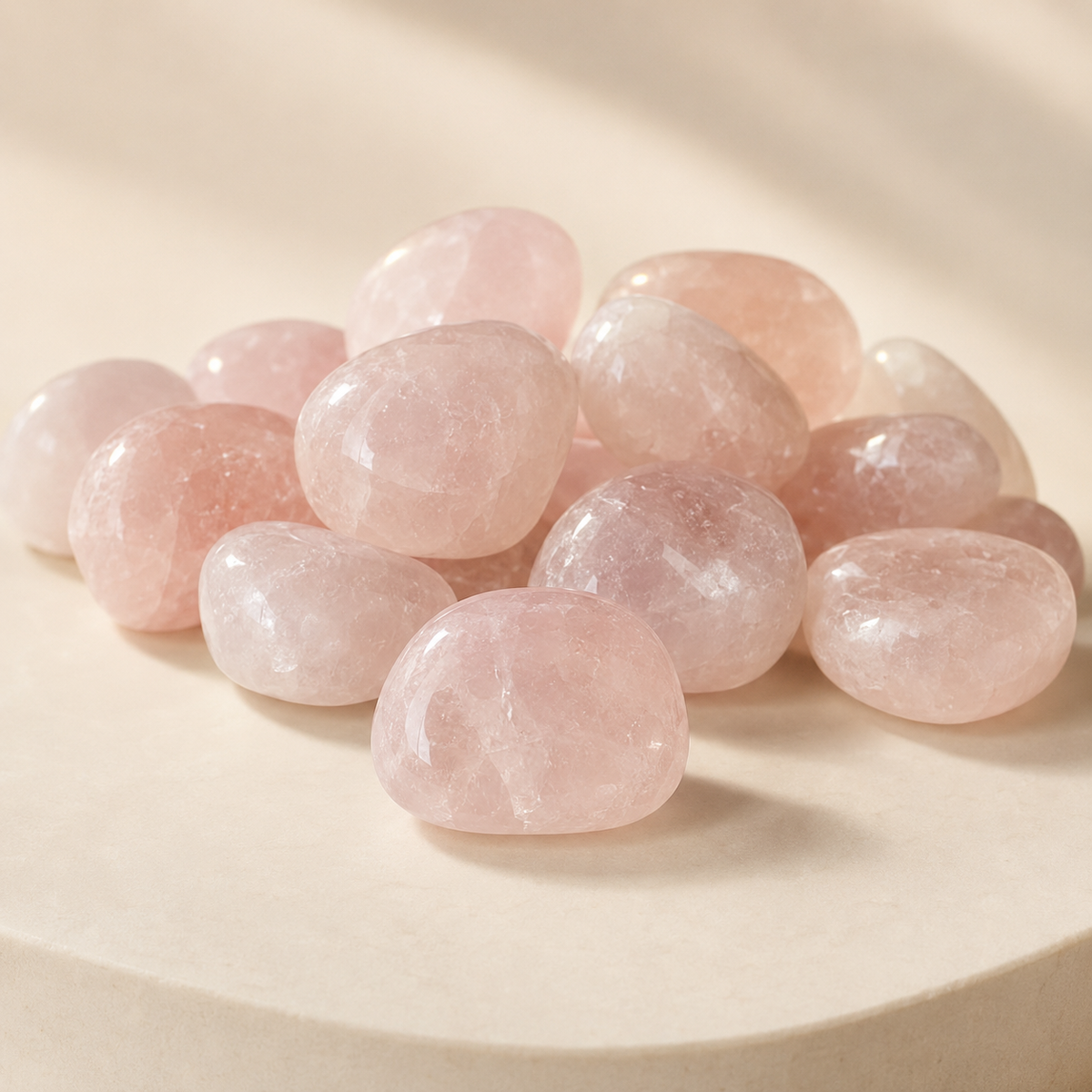 Rose Quartz Tumbled Crystals (Anxiety Relief and Relaxation) DestGlow