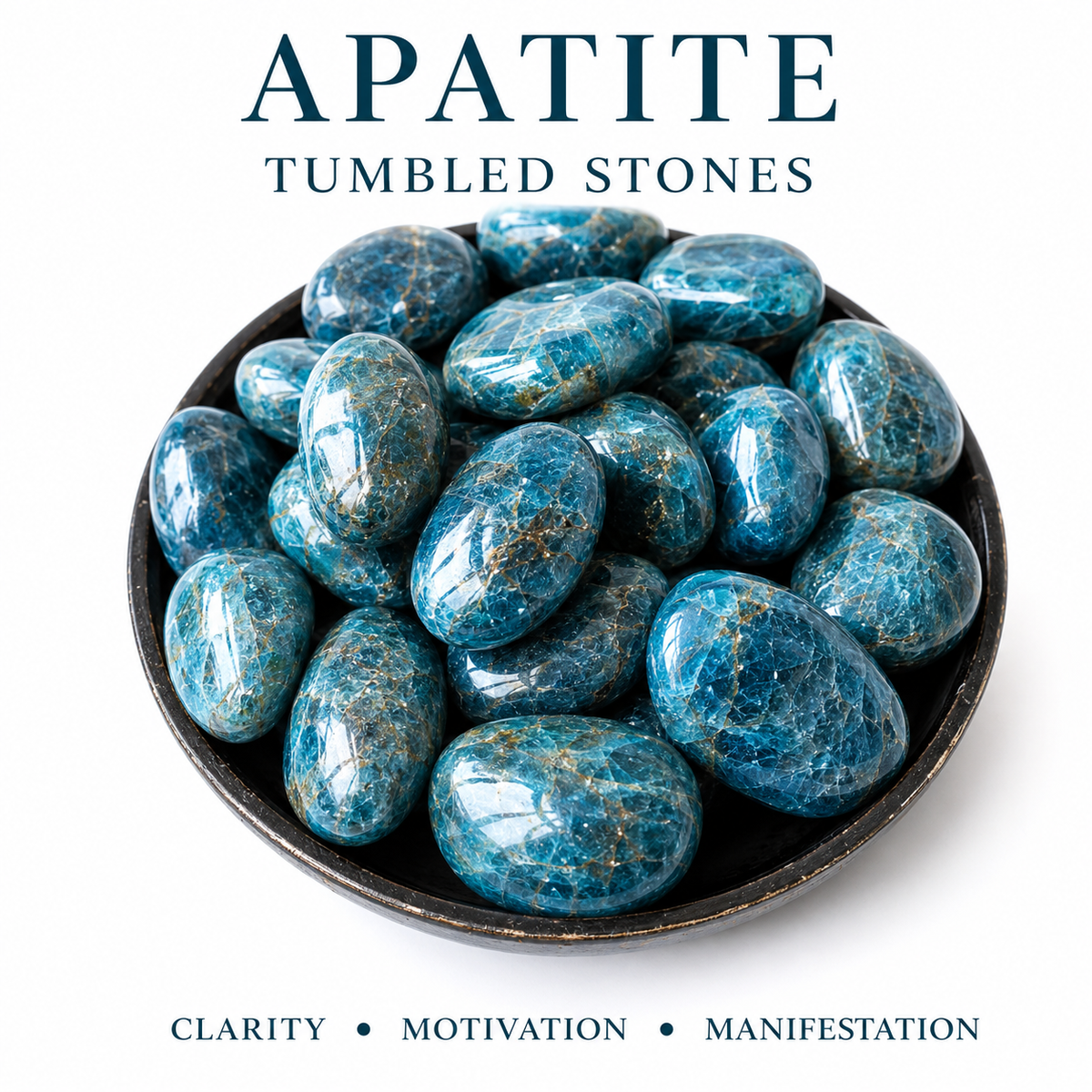 Apatite Tumbled Crystals (Psychic Abilities and Strength) DestGlow
