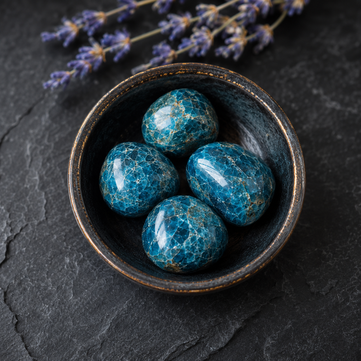 Apatite Tumbled Crystals (Psychic Abilities and Strength) DestGlow