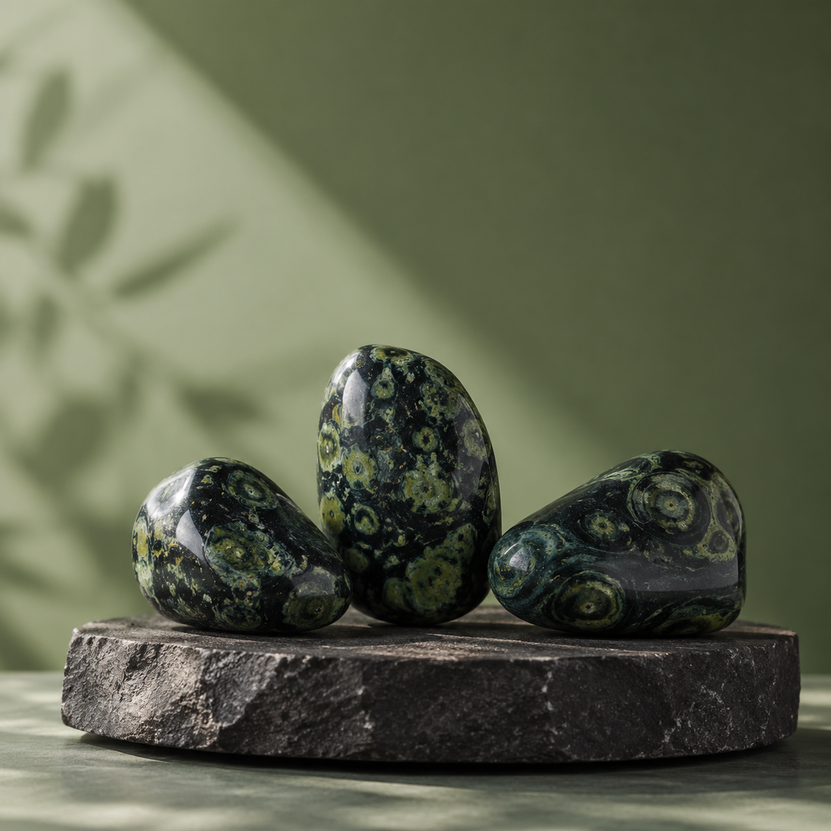 Kambaba Jasper Tumbled Crystals (Growth and Self Discovery)
