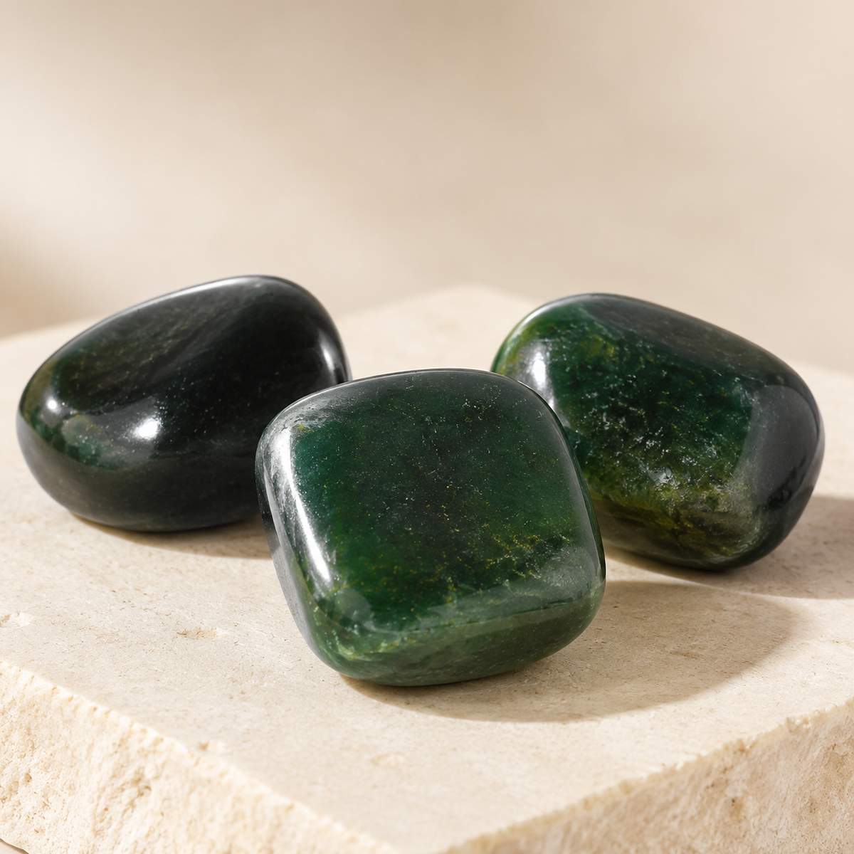 Green Jade Tumbled Crystals (Wisdom and Balance) DestGlow