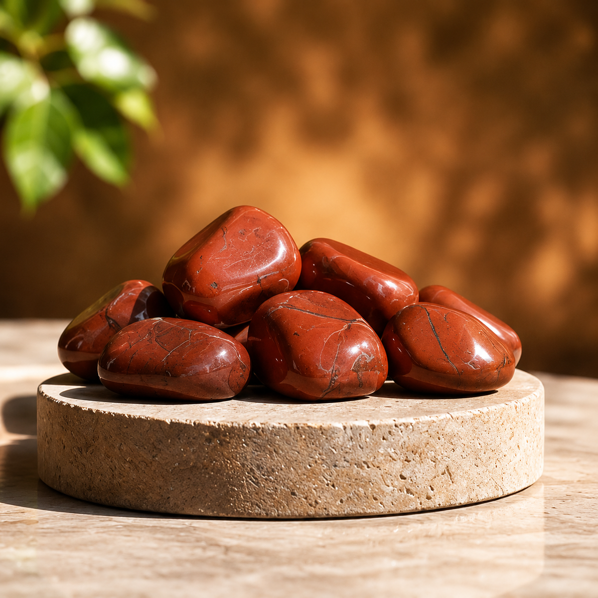 Red Jasper Tumbled Crystals (Breaking Addictions and Strength) DestGlow