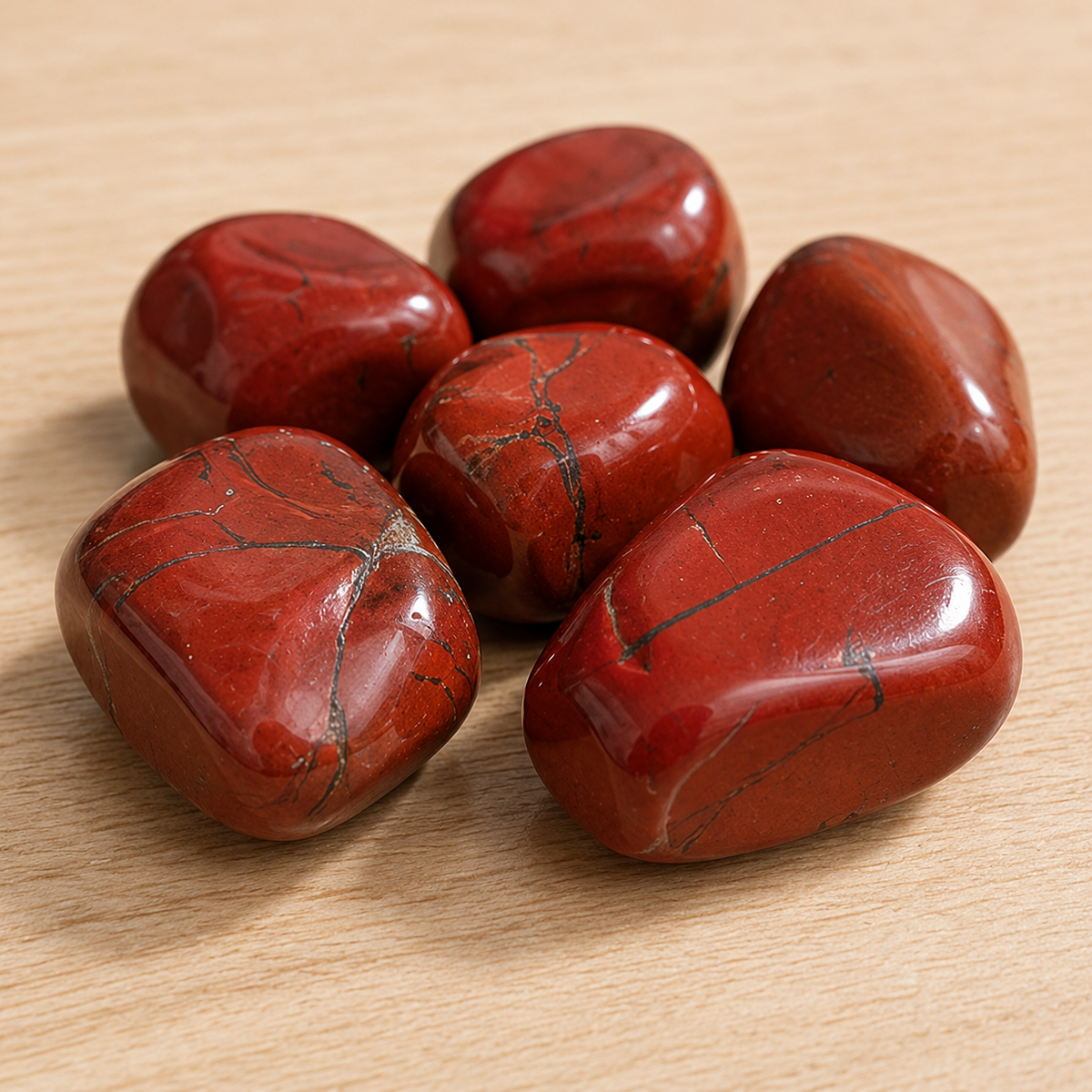 Red Jasper Tumbled Crystals (Breaking Addictions and Strength) DestGlow