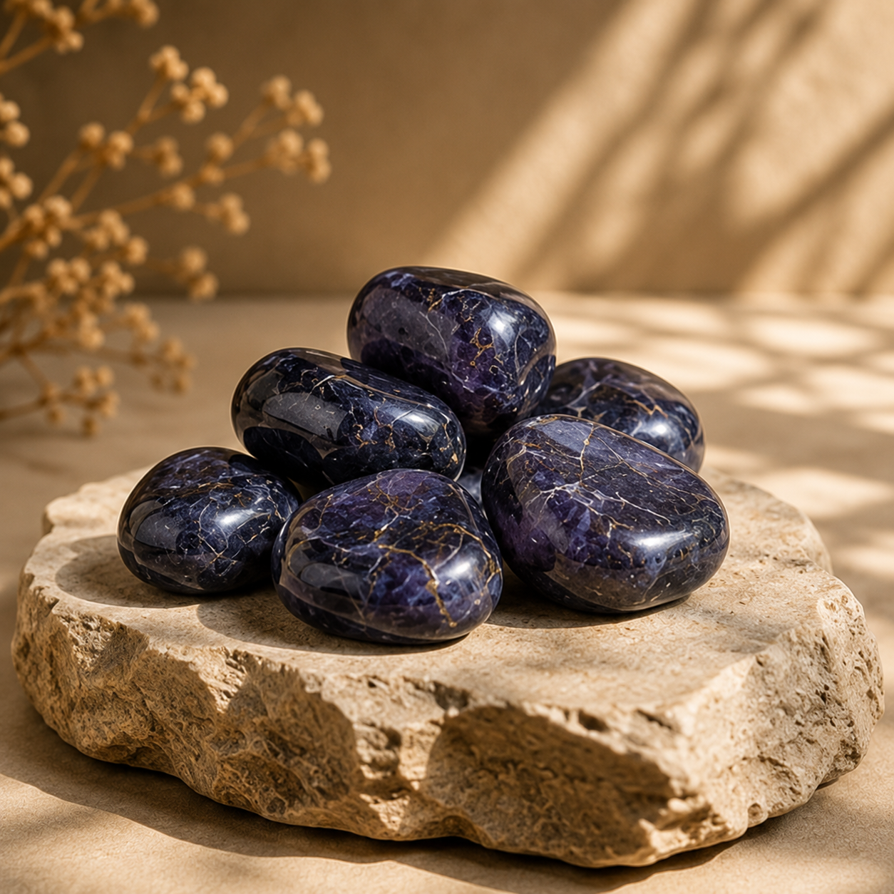 Iolite Tumbled Crystals(Meditation and Communication With Higher Realms) DestGlow