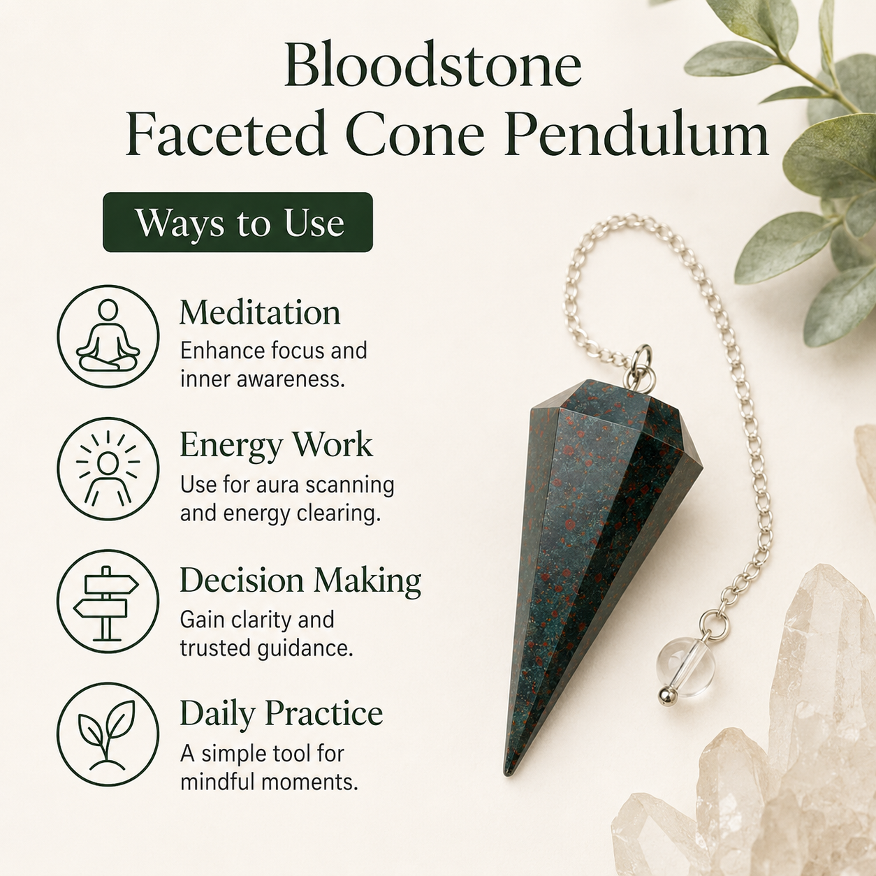 Bloodstone Pendulum (Protection and Strength) DestGlow