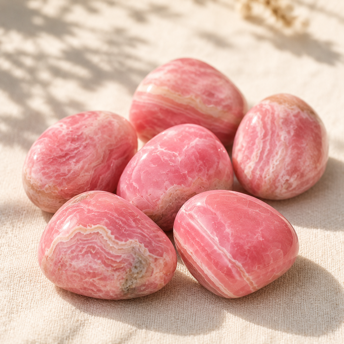 Rhodochrosite Tumbled Crystals (Compassion and Strength)
