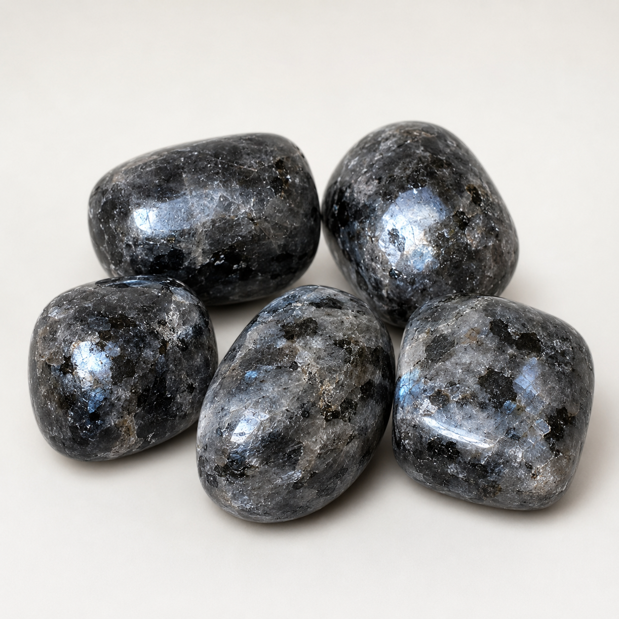 Larvikite Tumbled Crystals (Manifestation and Knowledge) DestGlow