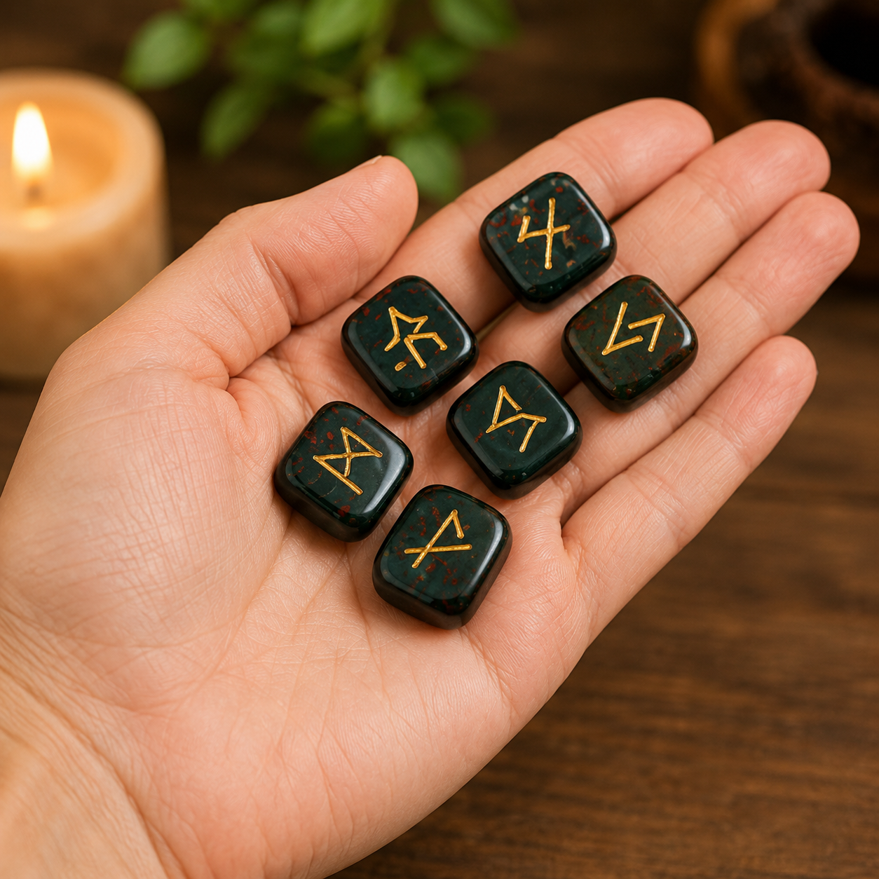 Bloodstone Rune Set (Protection and Strength)