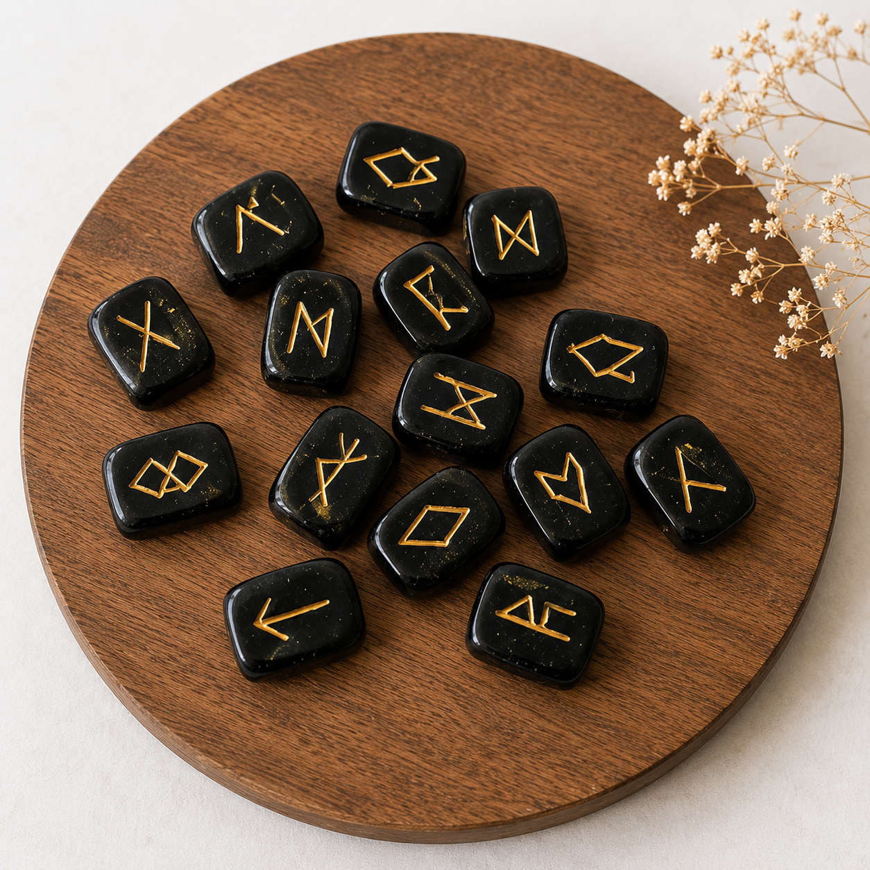 Black Jasper Rune Set (Grounding and Manifestations) DestGlow