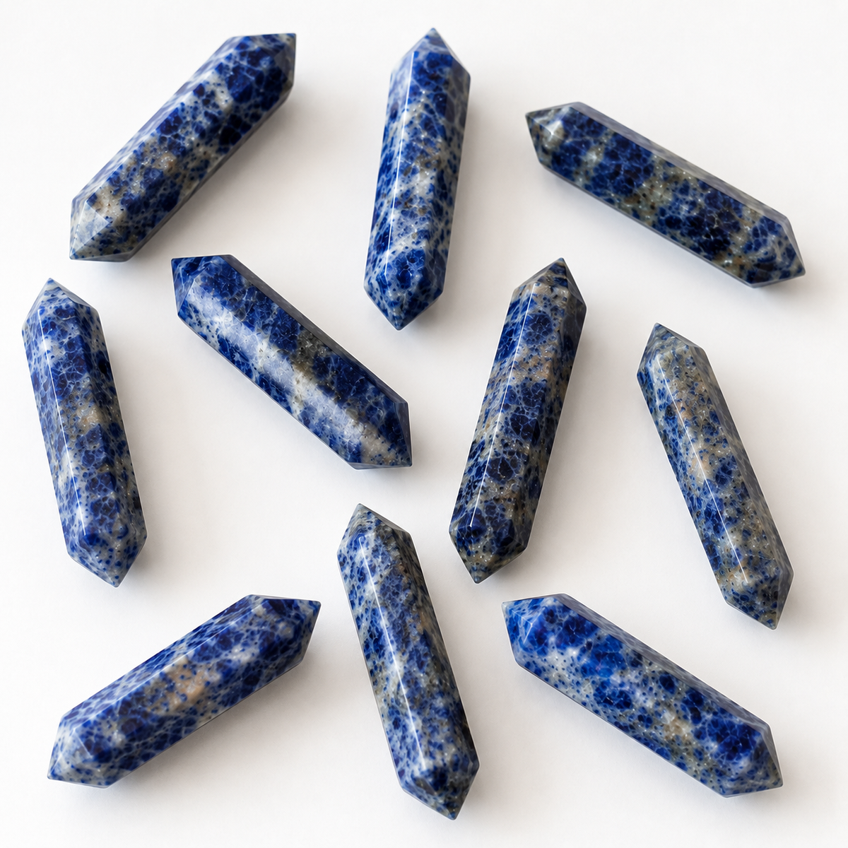 Sodalite Double Terminated Point Pencil, Sodalite Point DestGlow