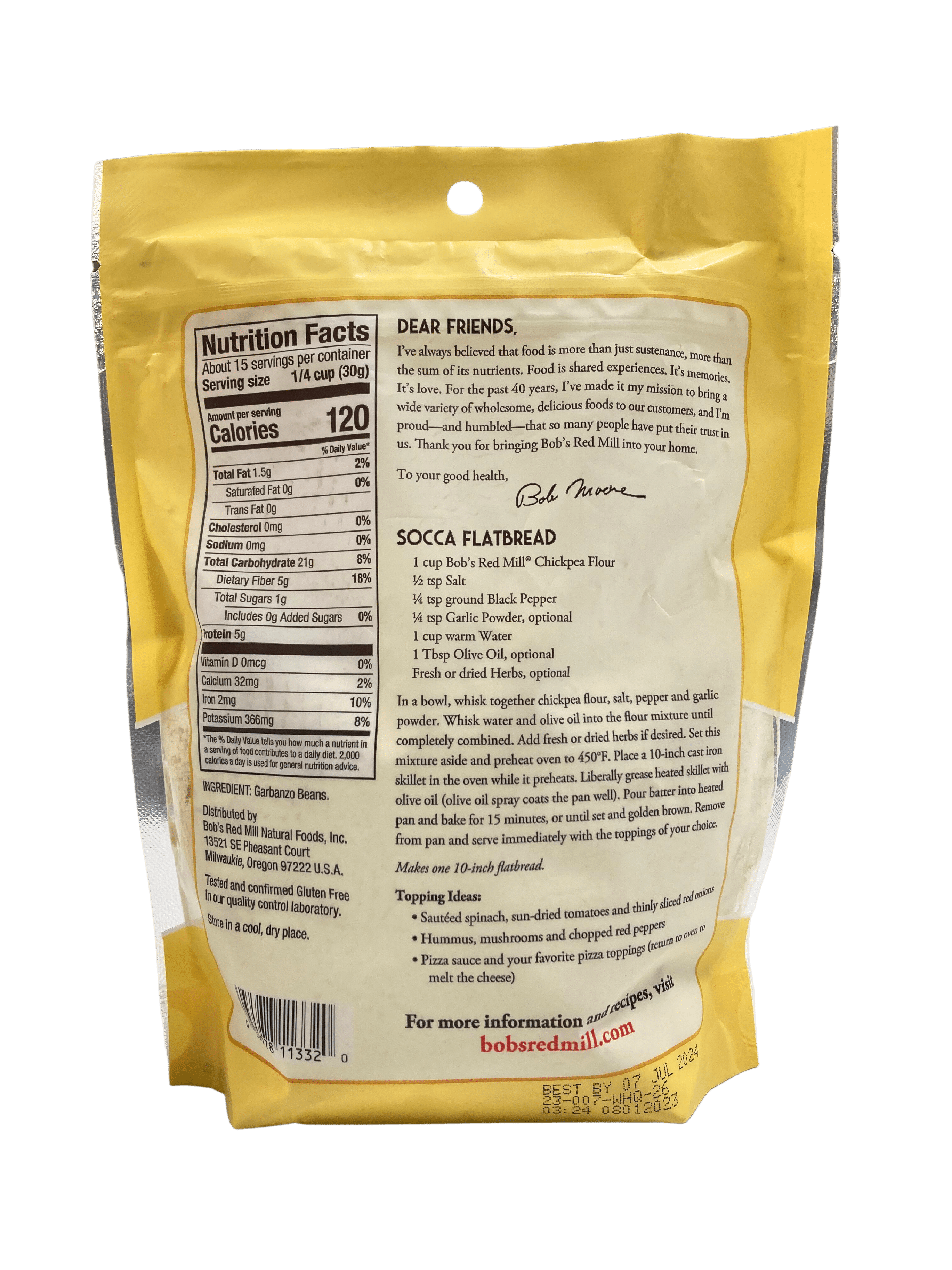 Chickpea (Garbanzo Bean) Flour, Gluten-Free, Bob&