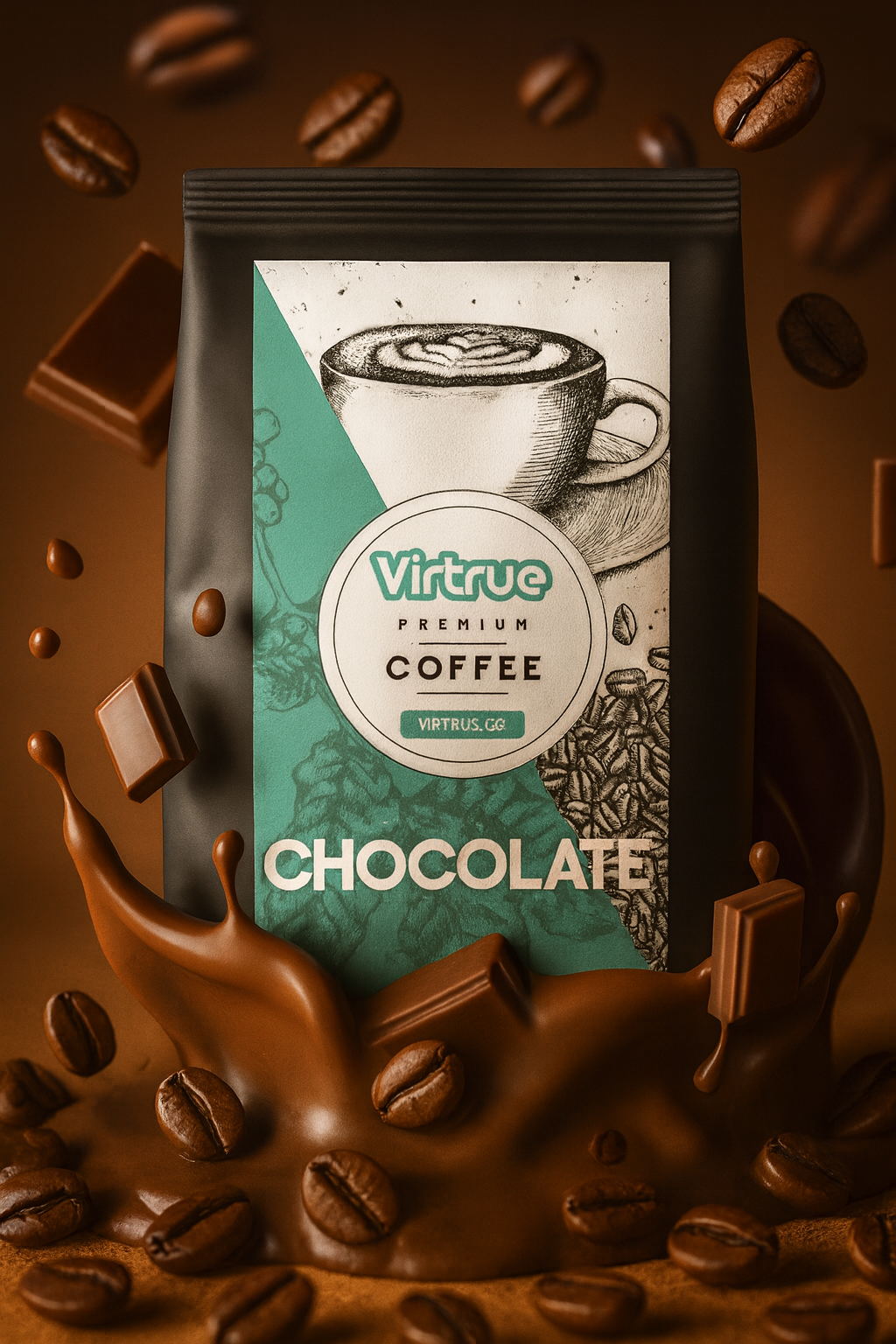 Chocolate Flavored Coffee – 16oz | Virtrue Premium by Virtrue