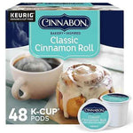 Cinnabon Classic Cinnamon Roll K-Cup Pods – Light Roast Coffee, 48 Count