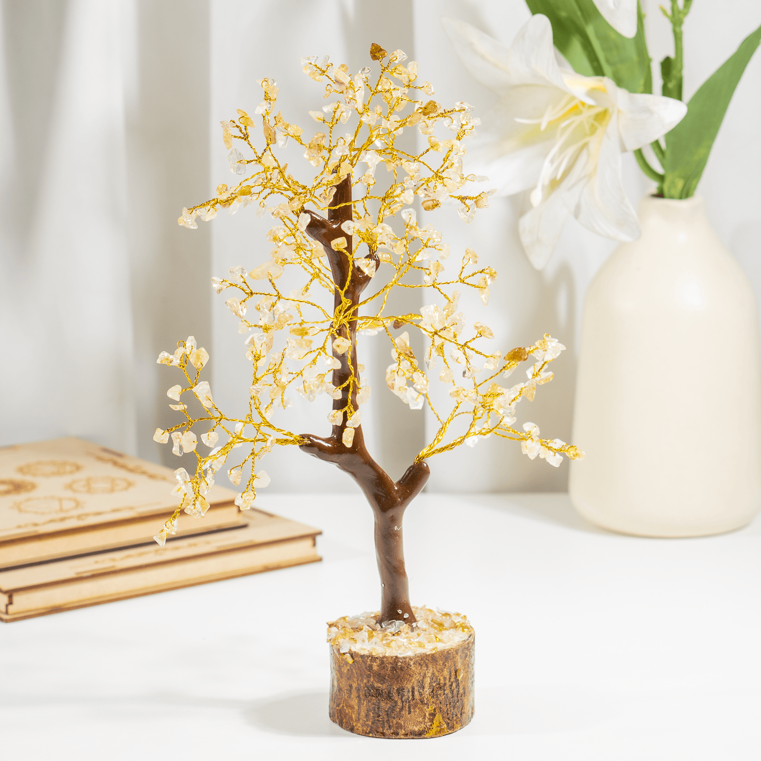 Citrine Gemstone Tree, Crystal Tree Of Life.