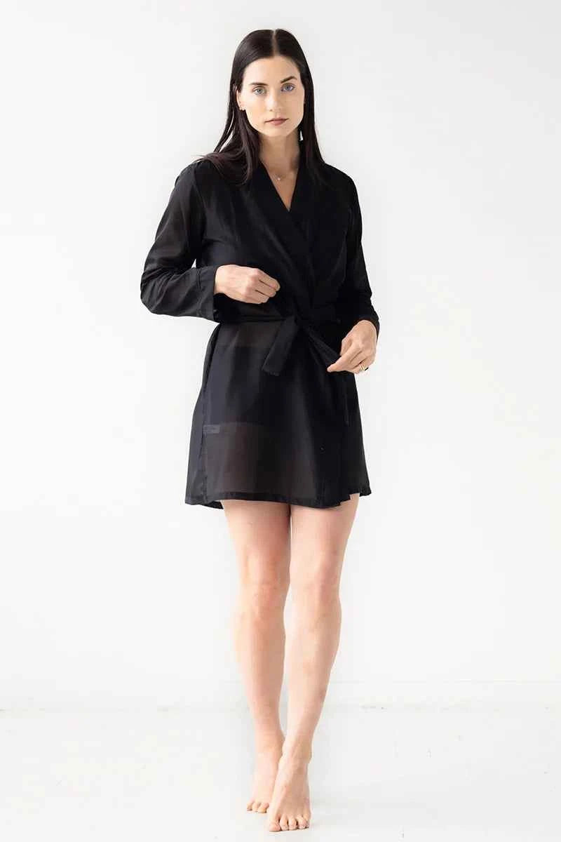 Classic Short Robe Cotton/Silk 33" - DestGlow