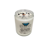 Classic 9oz Jam Jar Crystal Soy Candle - 50 Shades (Onyx & Blue Kyanite)