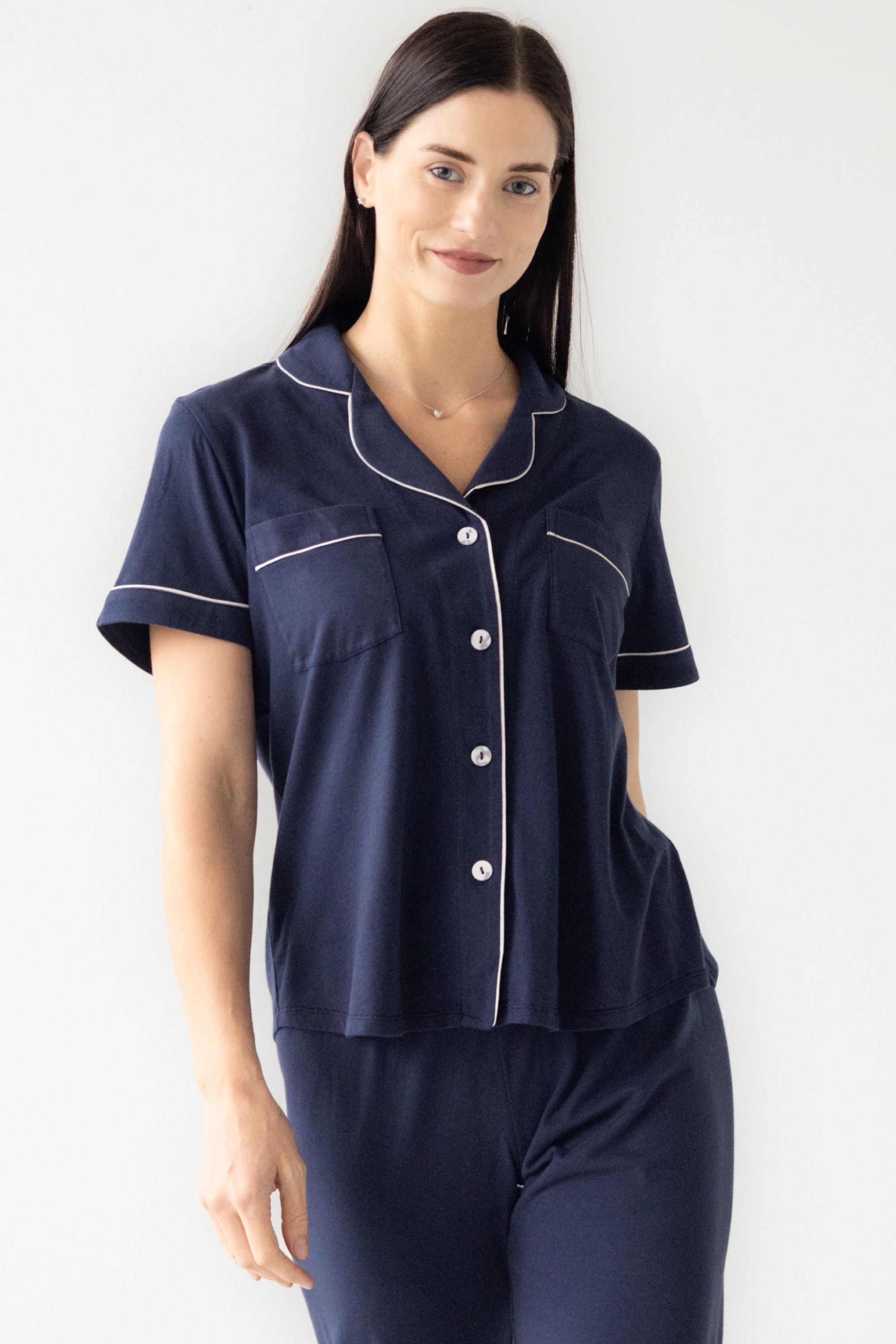 Classic Luxury Capri Pajamas in Brushed Pima Cotton