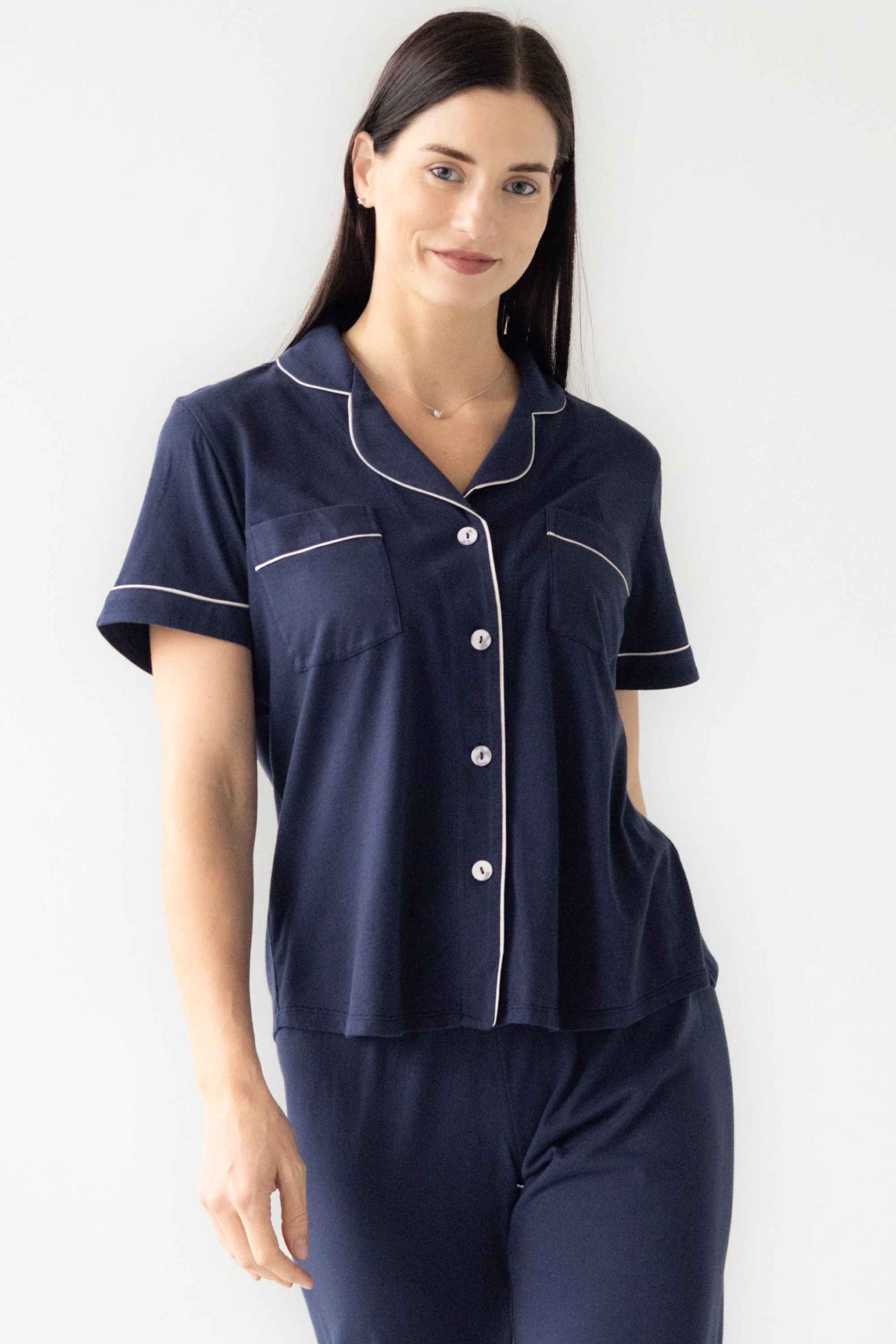 Classic Luxury Capri Pajamas in Brushed Pima Cotton - DestGlow
