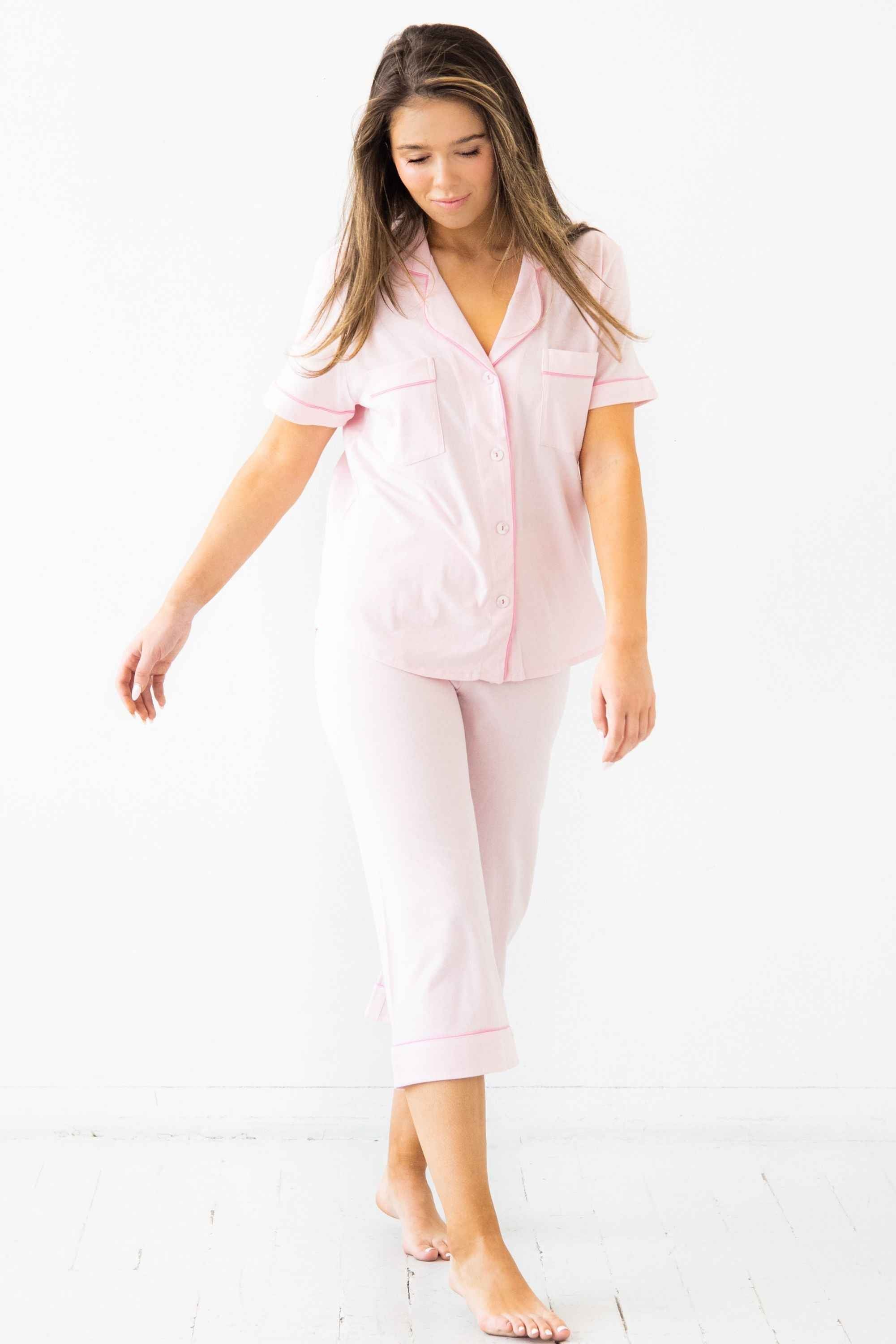 Classic Luxury Capri Pajamas in Brushed Pima Cotton - DestGlow