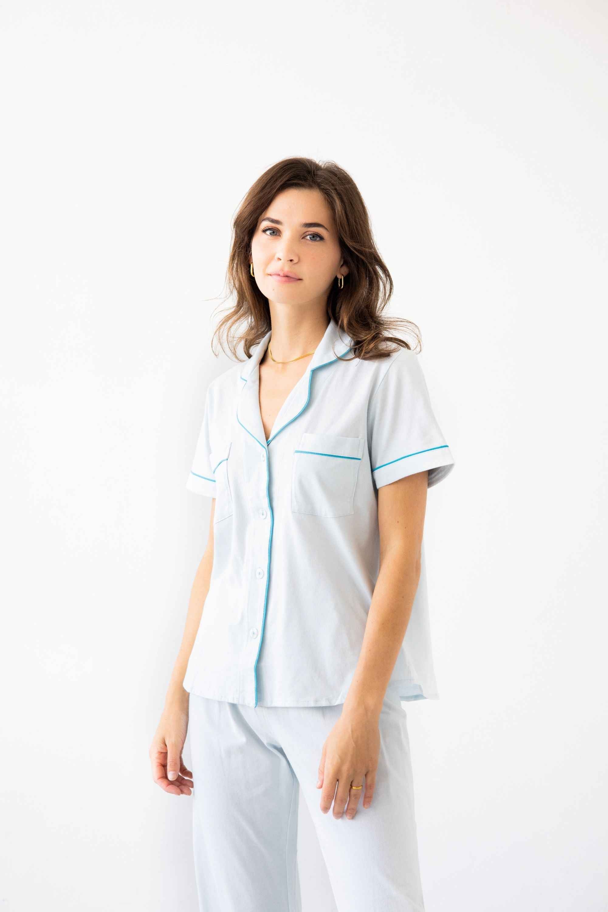 Classic Luxury Capri Pajamas in Brushed Pima Cotton
