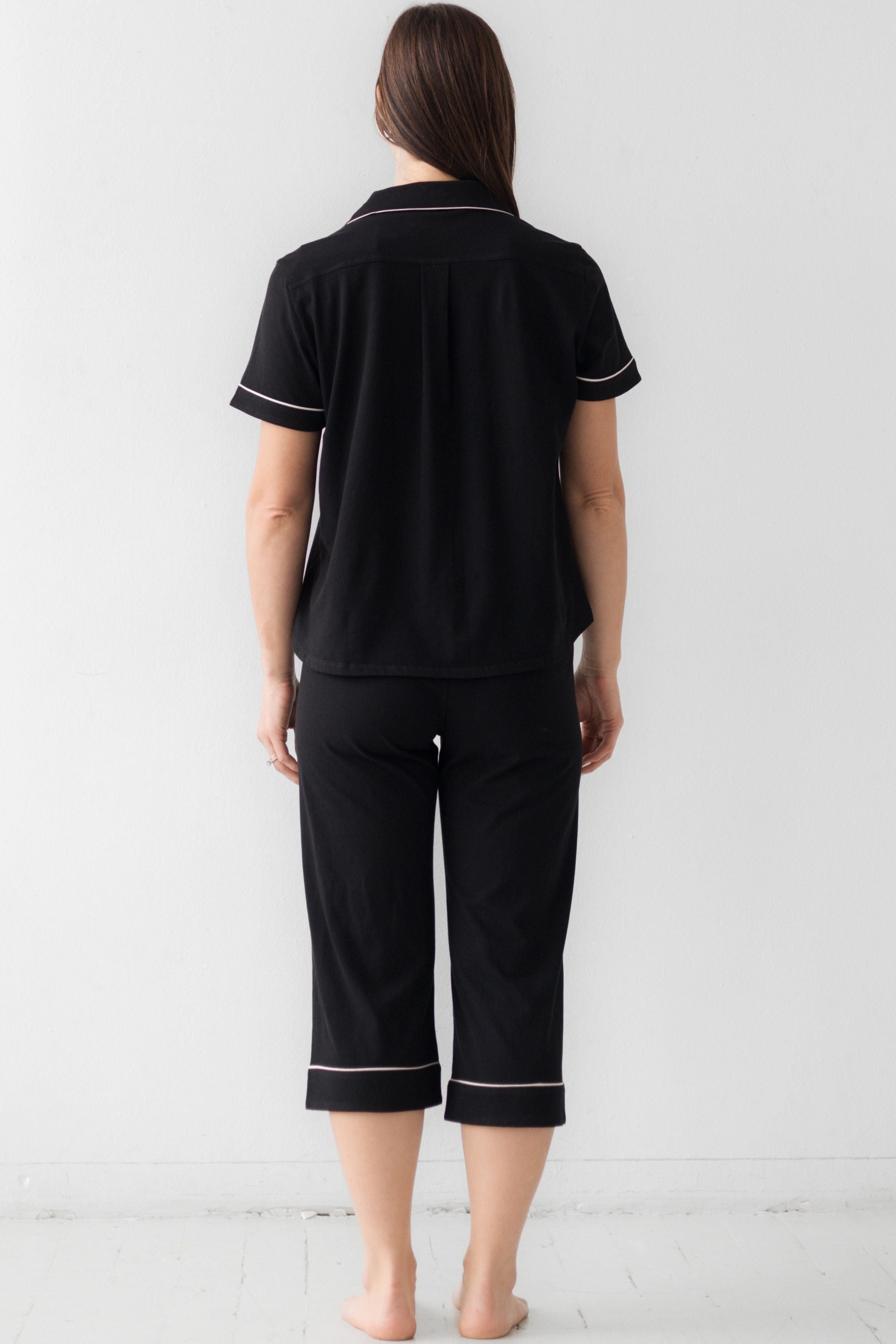 Classic Luxury Capri Pajamas in Brushed Pima Cotton - DestGlow