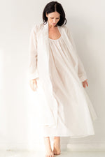 Classic Long Sheer Cotton-Silk Robe