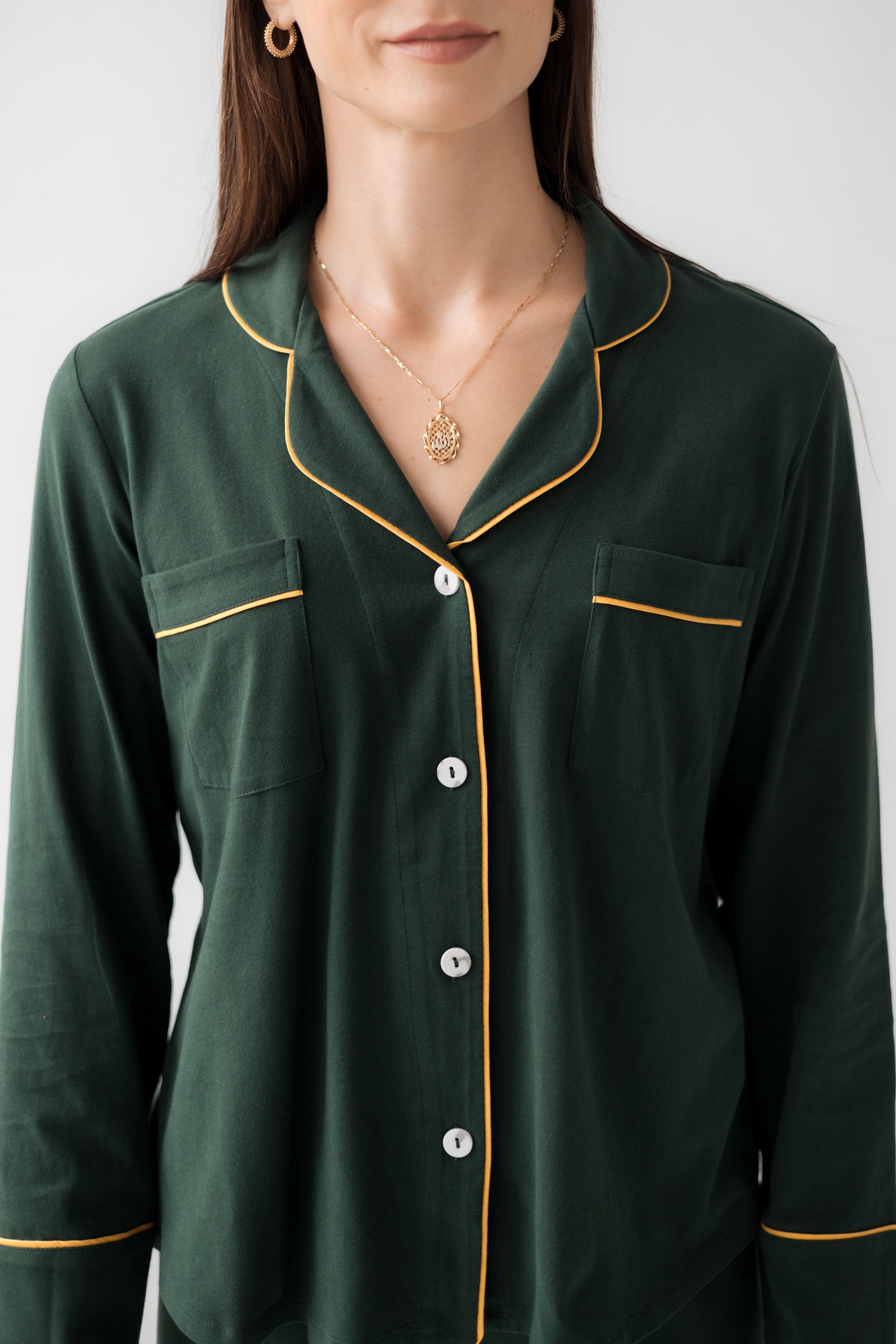 Classic Luxury Pajamas in Brushed Pima Cotton - DestGlow