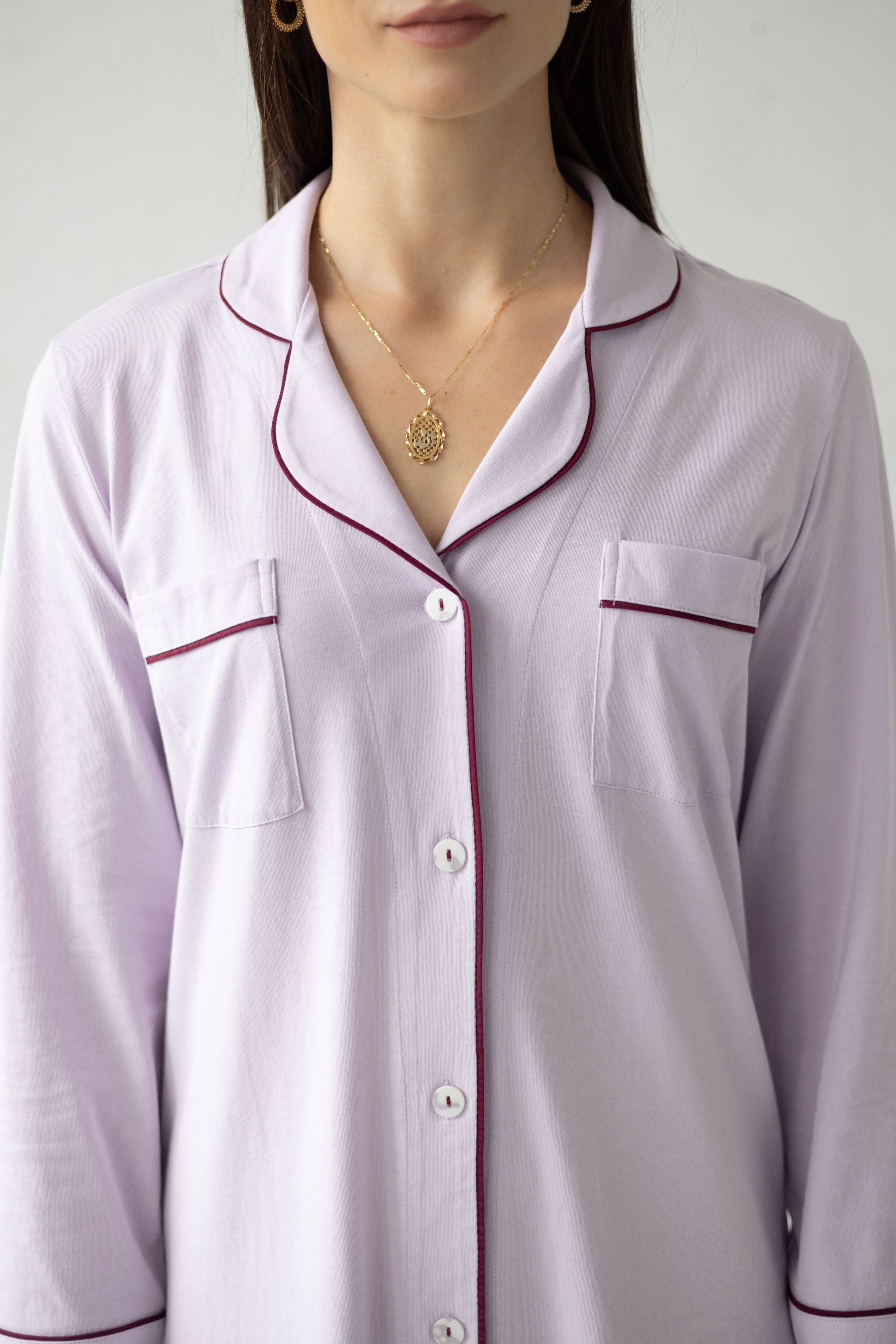Long Sleep Shirt in Pima Cotton