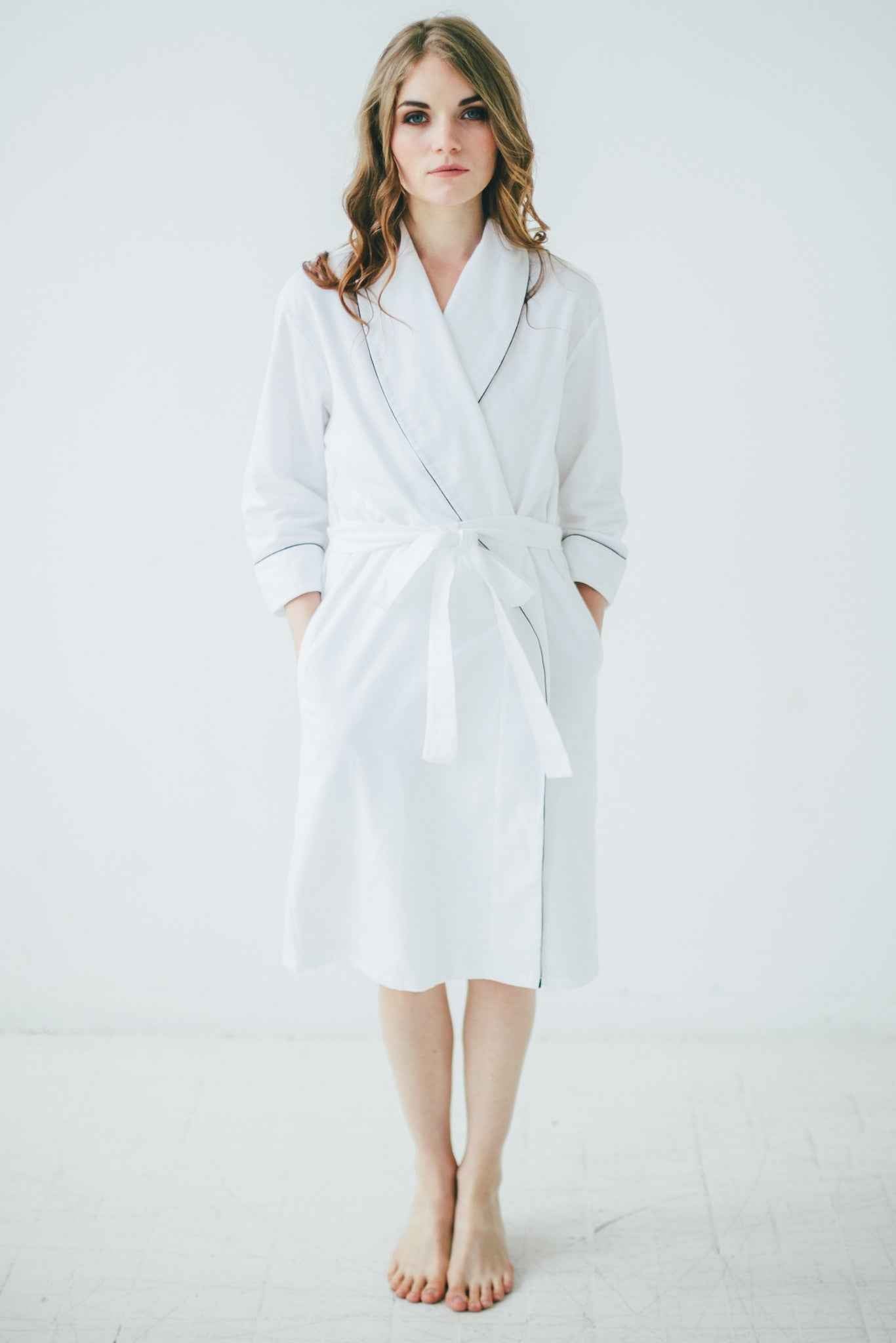 Classic Cotton Pique Robe 39"