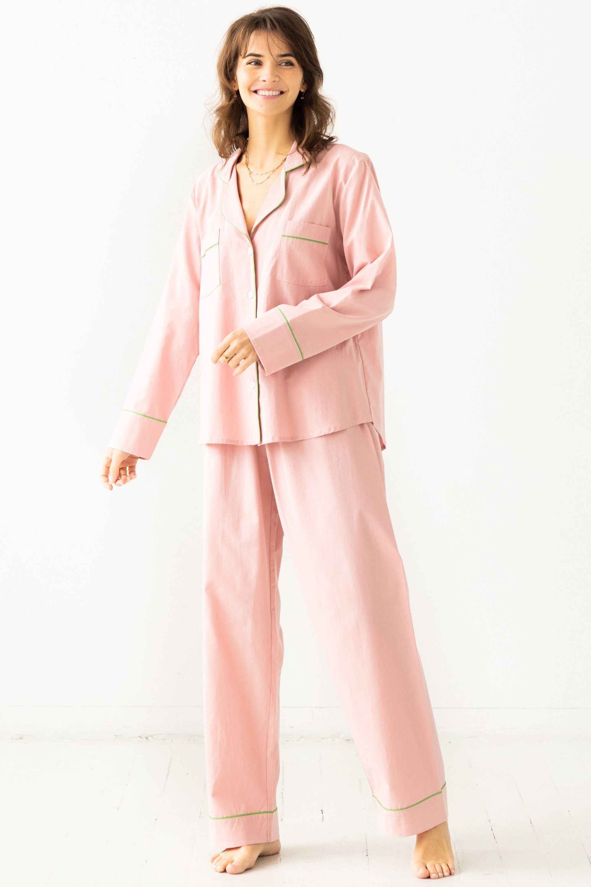 Classic Woven Cotton Pajama Set - DestGlow