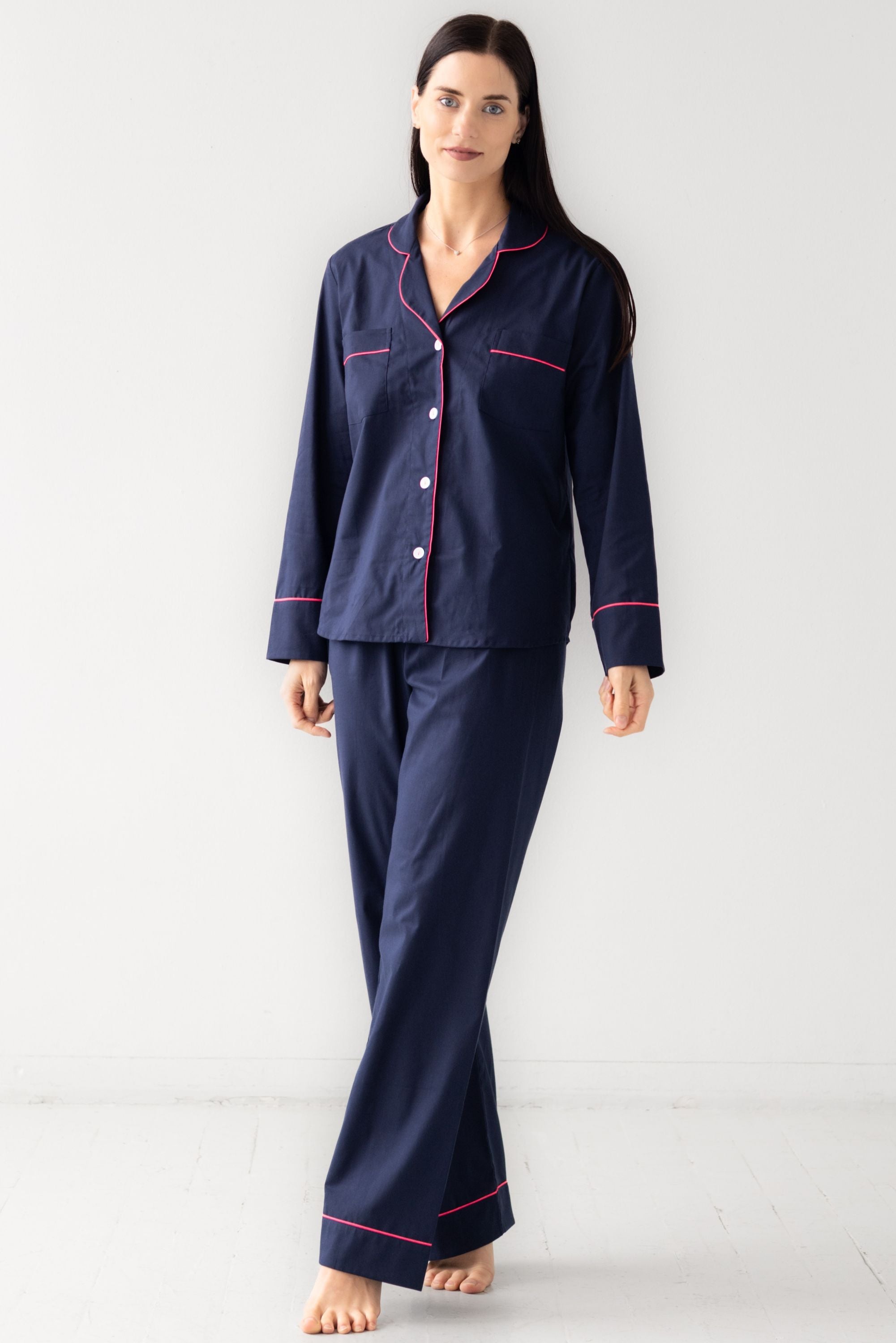 Classic Woven Cotton Pajama Set - DestGlow