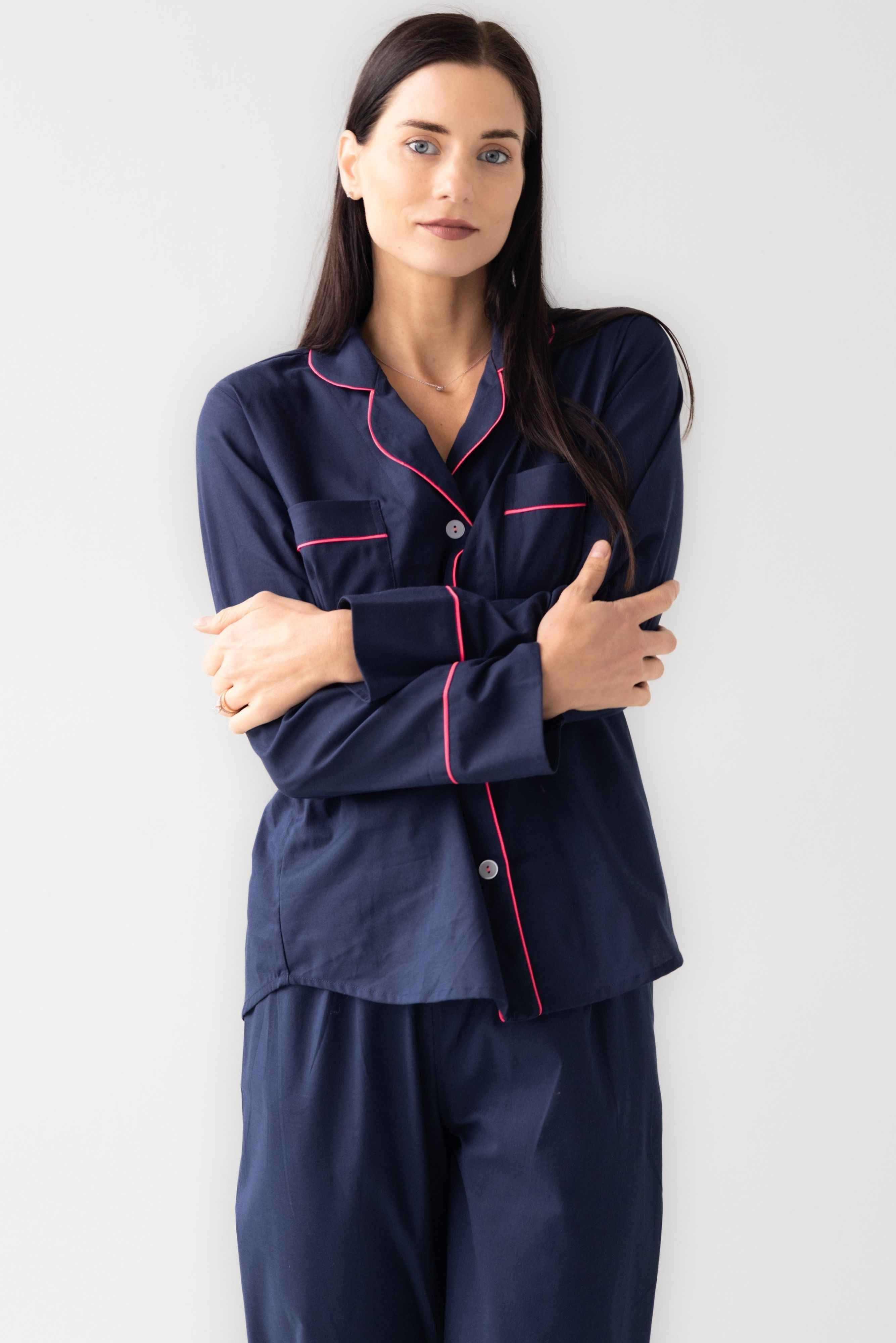 Classic Woven Cotton Pajama Set