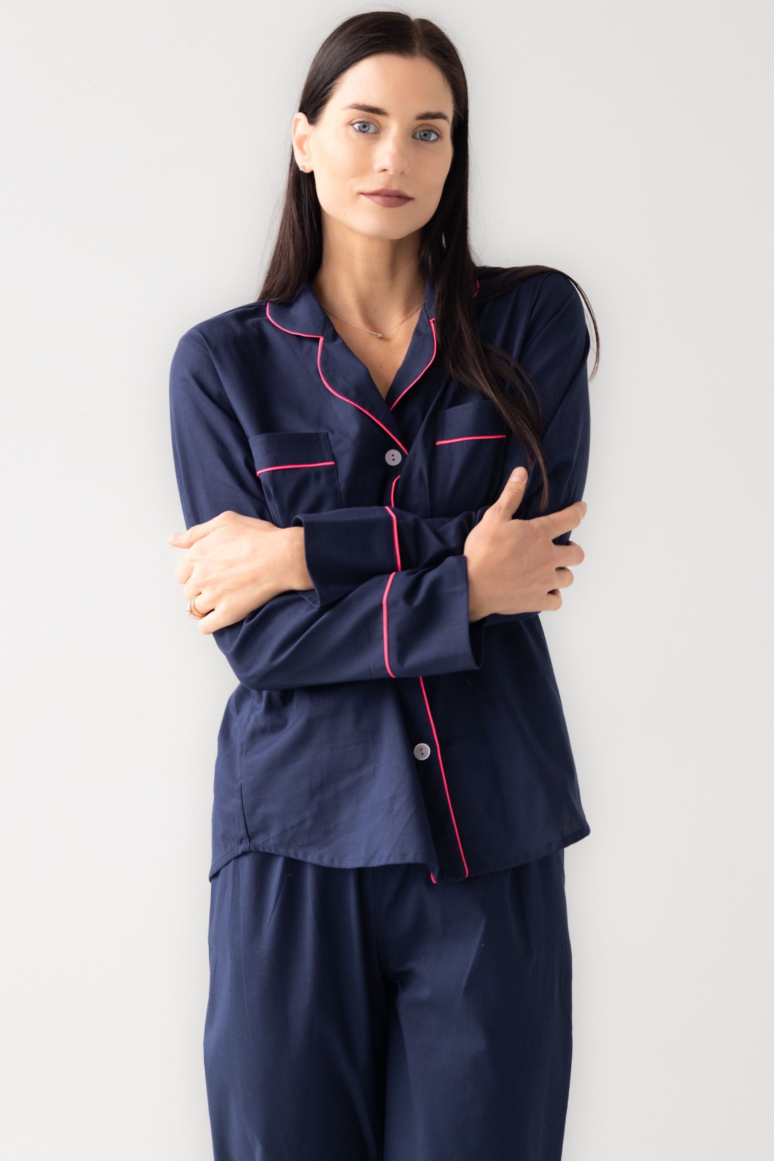 Classic Woven Cotton Pajama Set - DestGlow