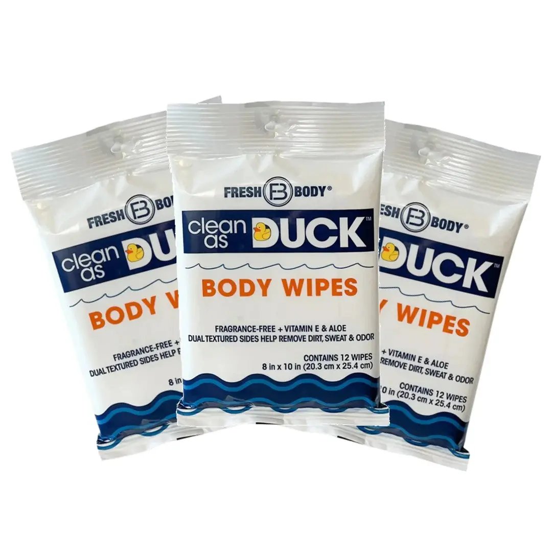 Clean As Duck Body Wipes 12ct by Fresh Body FB®