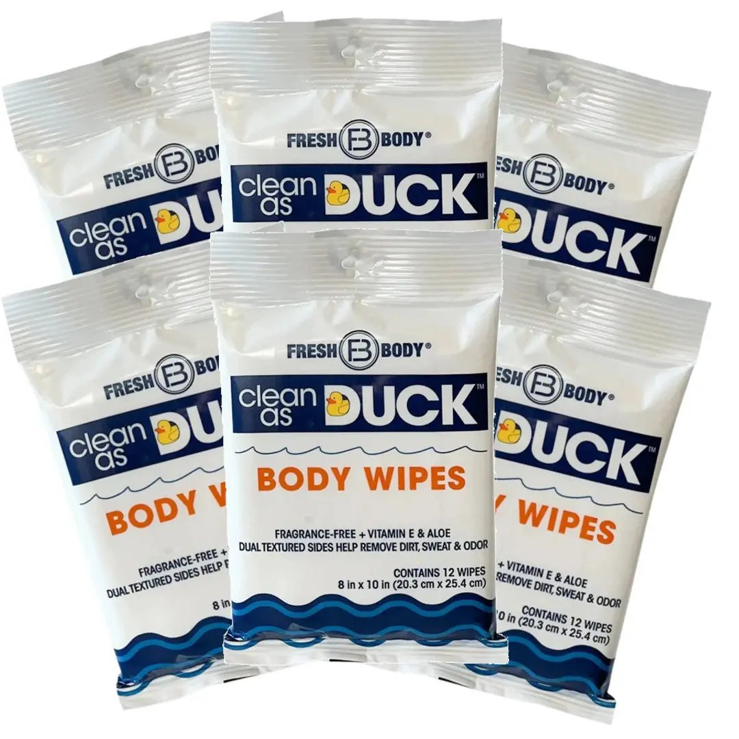 Clean As Duck Body Wipes 12ct by Fresh Body FB®