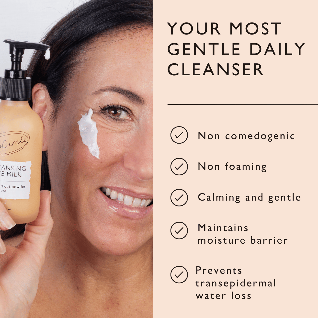 Cleansing Face Milk with Oat Powder - Travel Size by UpCircle