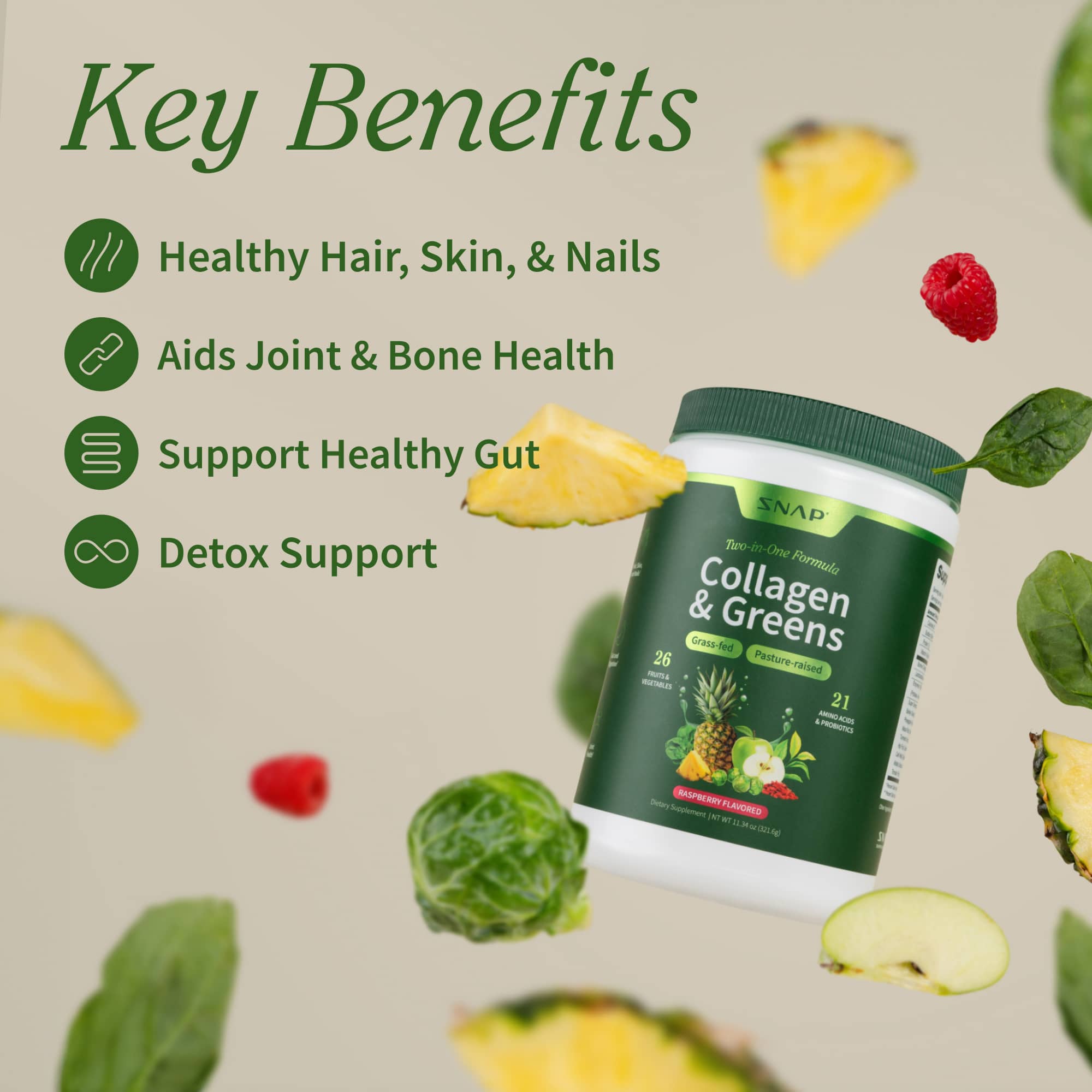 Collagen & Greens by Snap Supplements