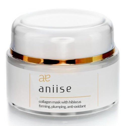 Collagen Facial Mask with Hibiscus - Anti-Aging Sheet Mask for Firming & Hydration