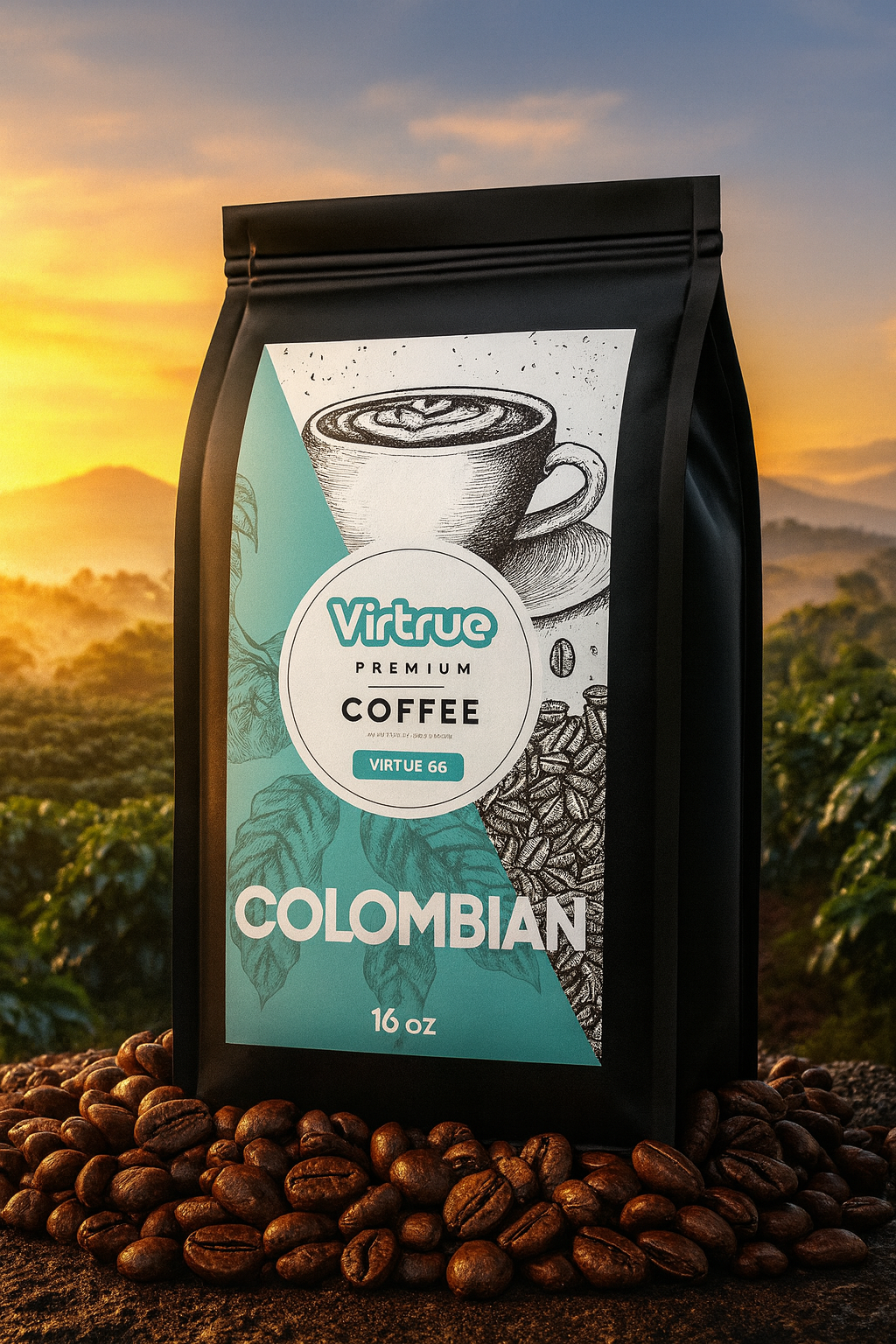 Decaf Coffee – 16oz | Full Flavor No Jitters , Small Batch, Expertly Roasted by Virtrue