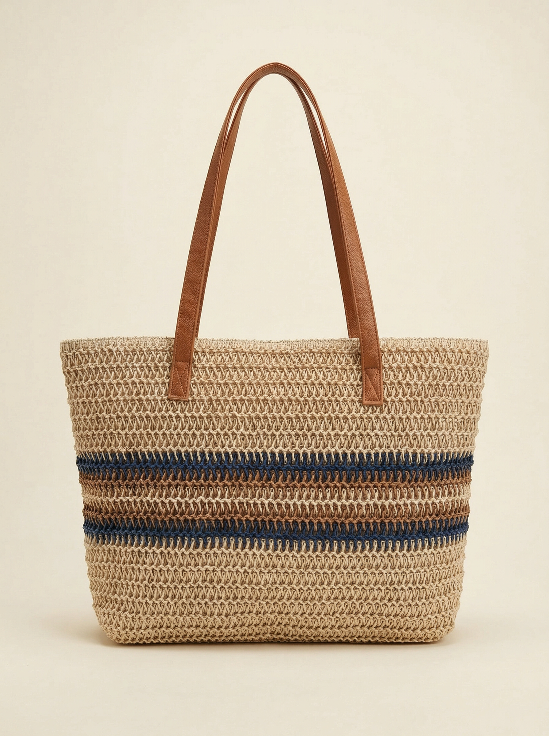 Artisanal Handwoven Large Tote for Summer Vacation