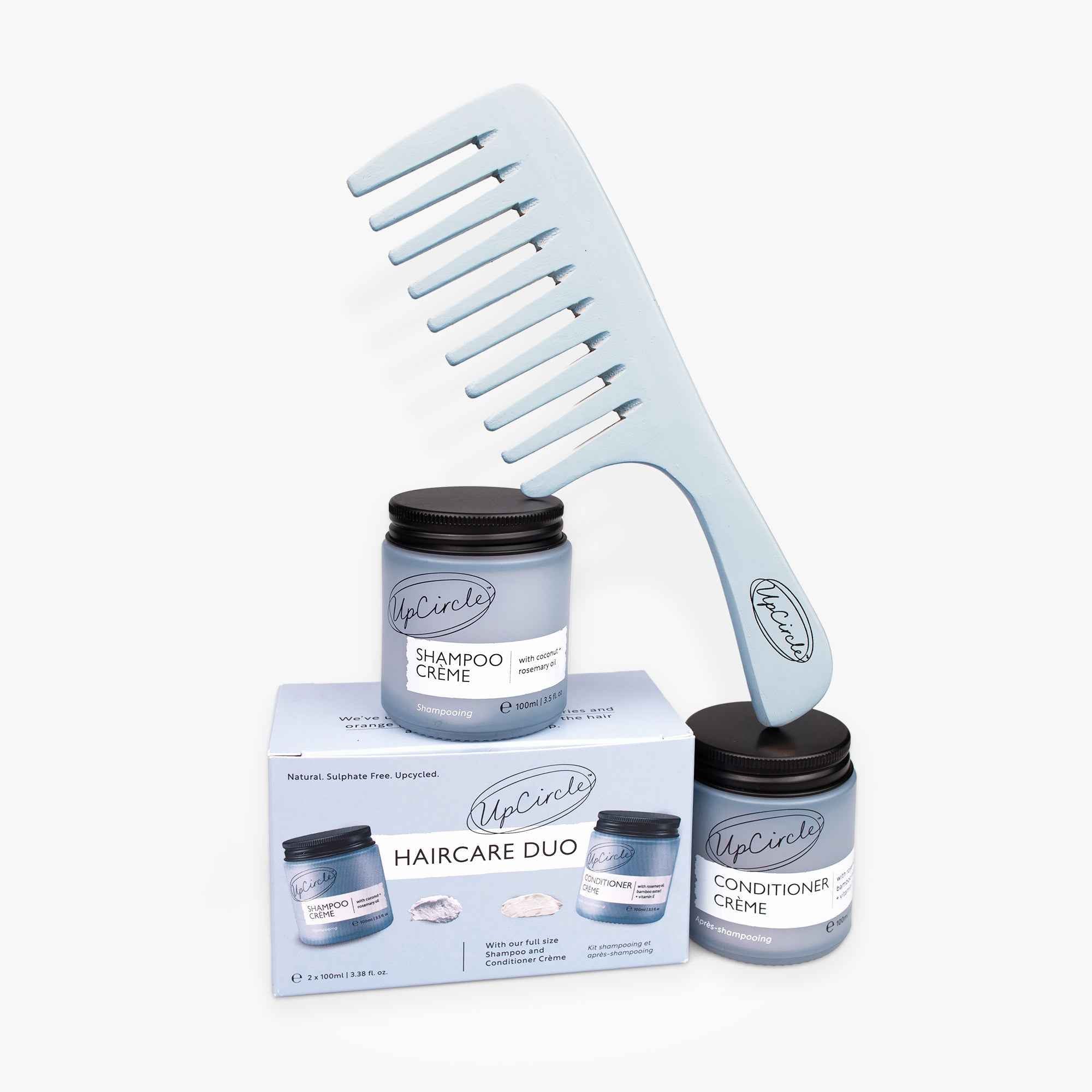 The Haircare Duo + Bamboo Wide Tooth Comb