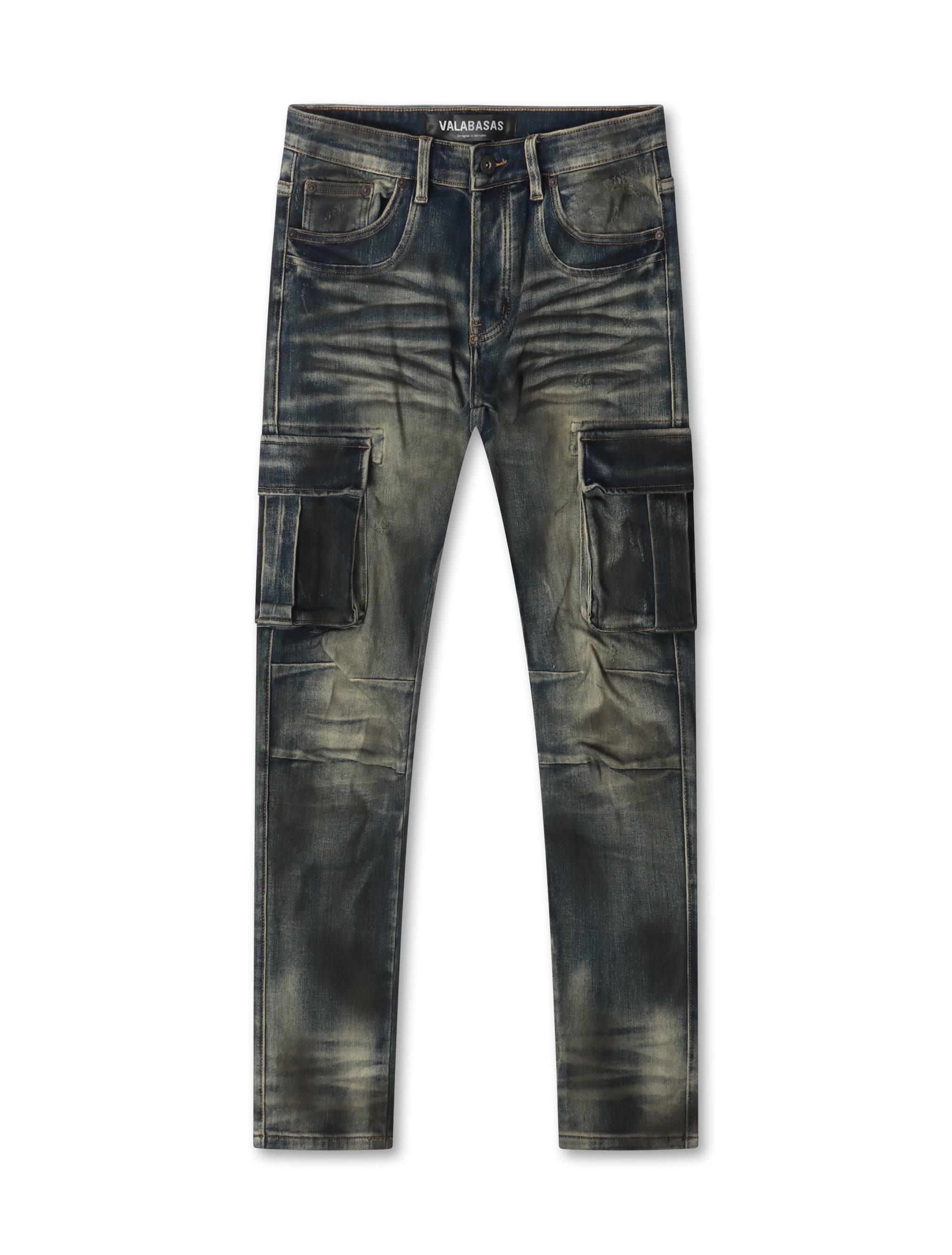 Valabasas Broken Skinny Jeans - Dirty Blue by Denim Exchange