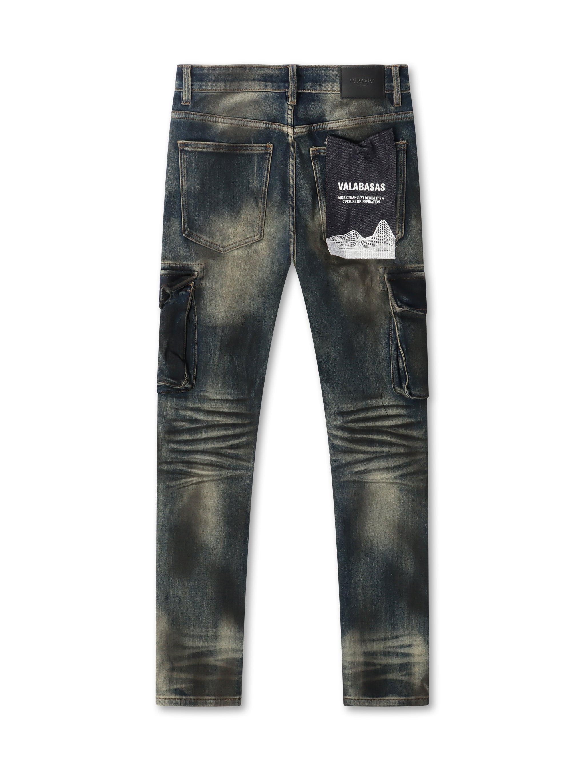 Valabasas Broken Skinny Jeans - Dirty Blue by Denim Exchange