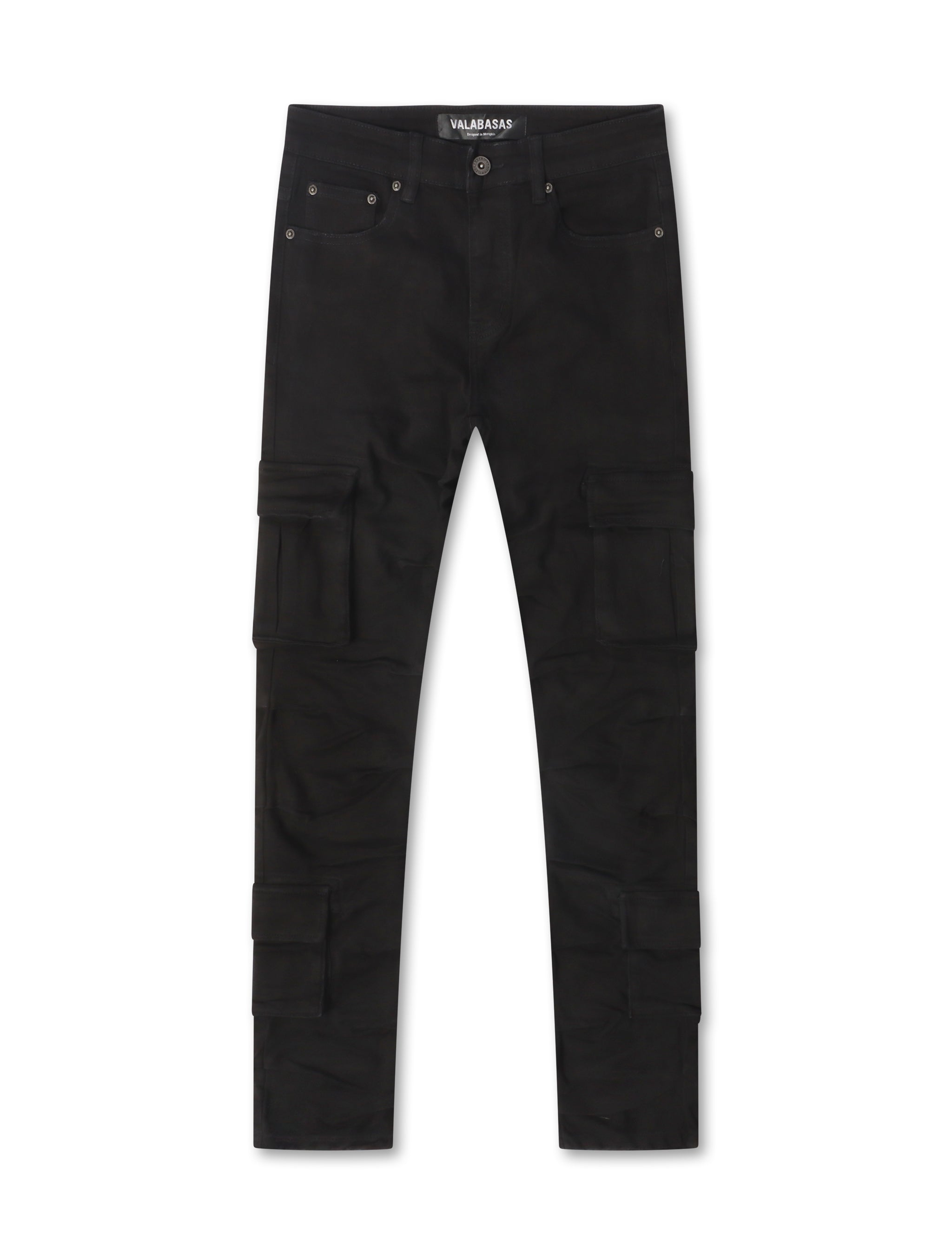 Valabasas Laddered Congo Skinny Jeans - Black by Denim Exchange
